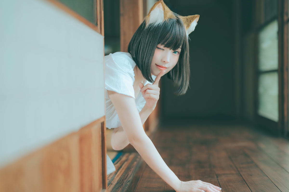 ElyEE子 NO.128 23.July B-Dongitsune White dress 白洋裝狐少女[59P-2V-167M]_第3集