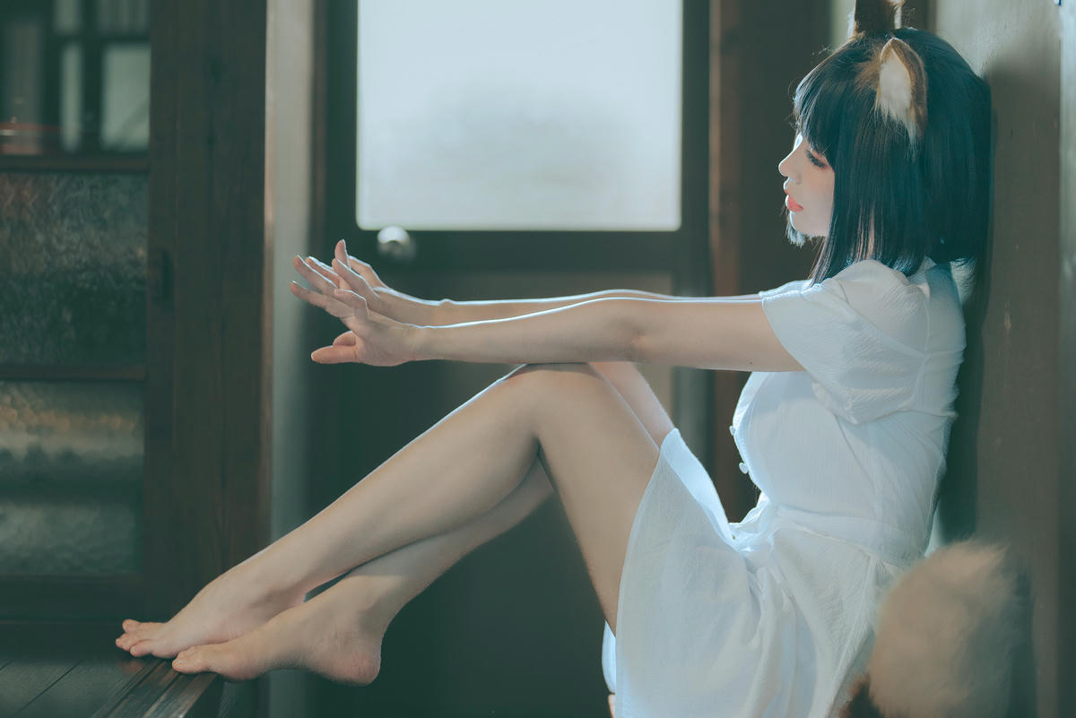 ElyEE子 NO.128 23.July B-Dongitsune White dress 白洋裝狐少女[59P-2V-167M]_第3集