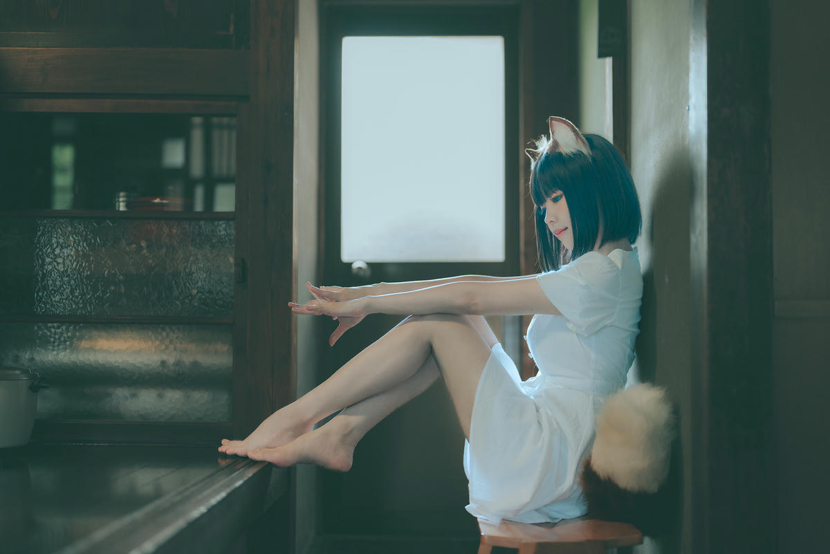 ElyEE子 NO.128 23.July B-Dongitsune White dress 白洋裝狐少女[59P-2V-167M]_第3集