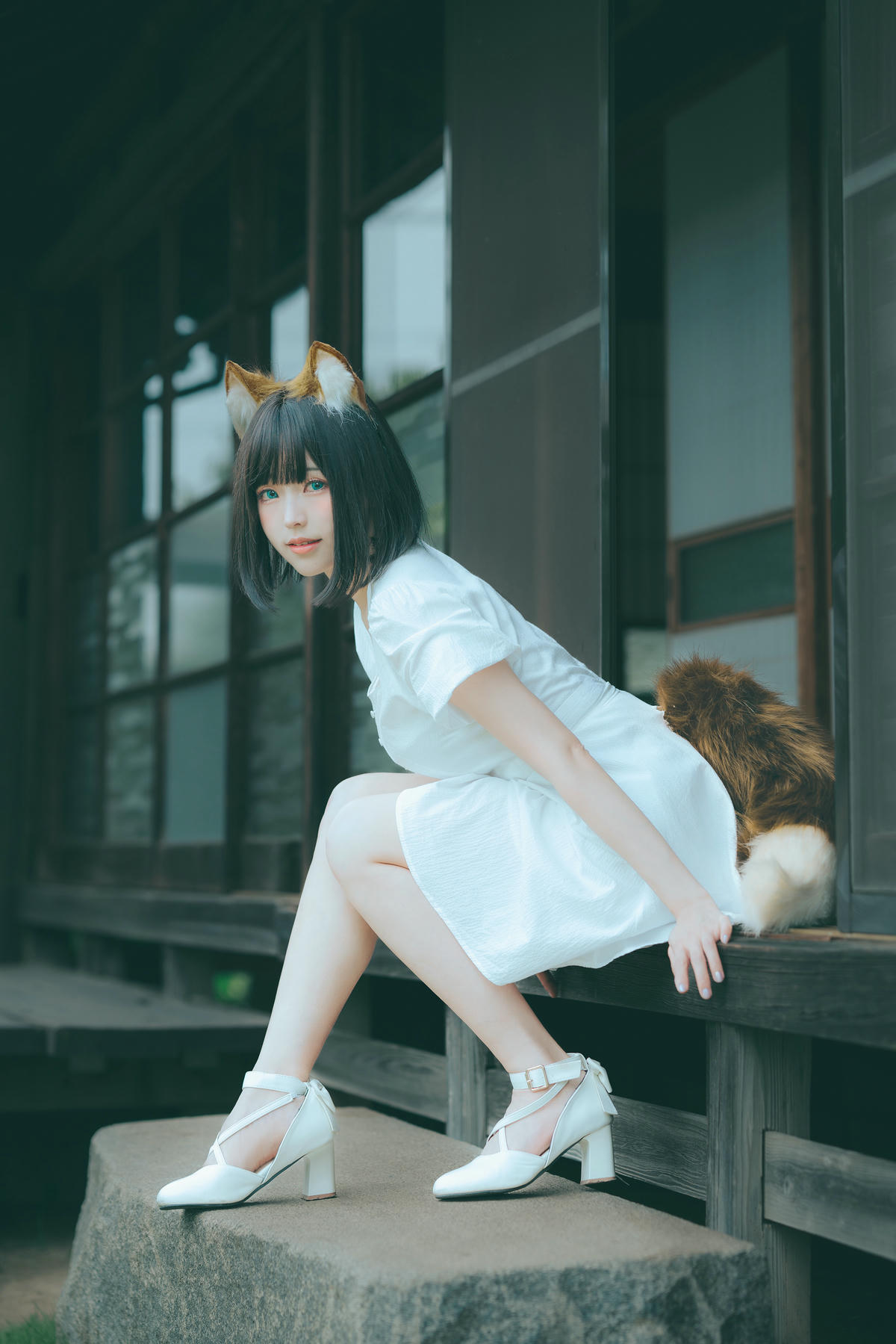 ElyEE子 NO.128 23.July B-Dongitsune White dress 白洋裝狐少女[59P-2V-167M]_第3集