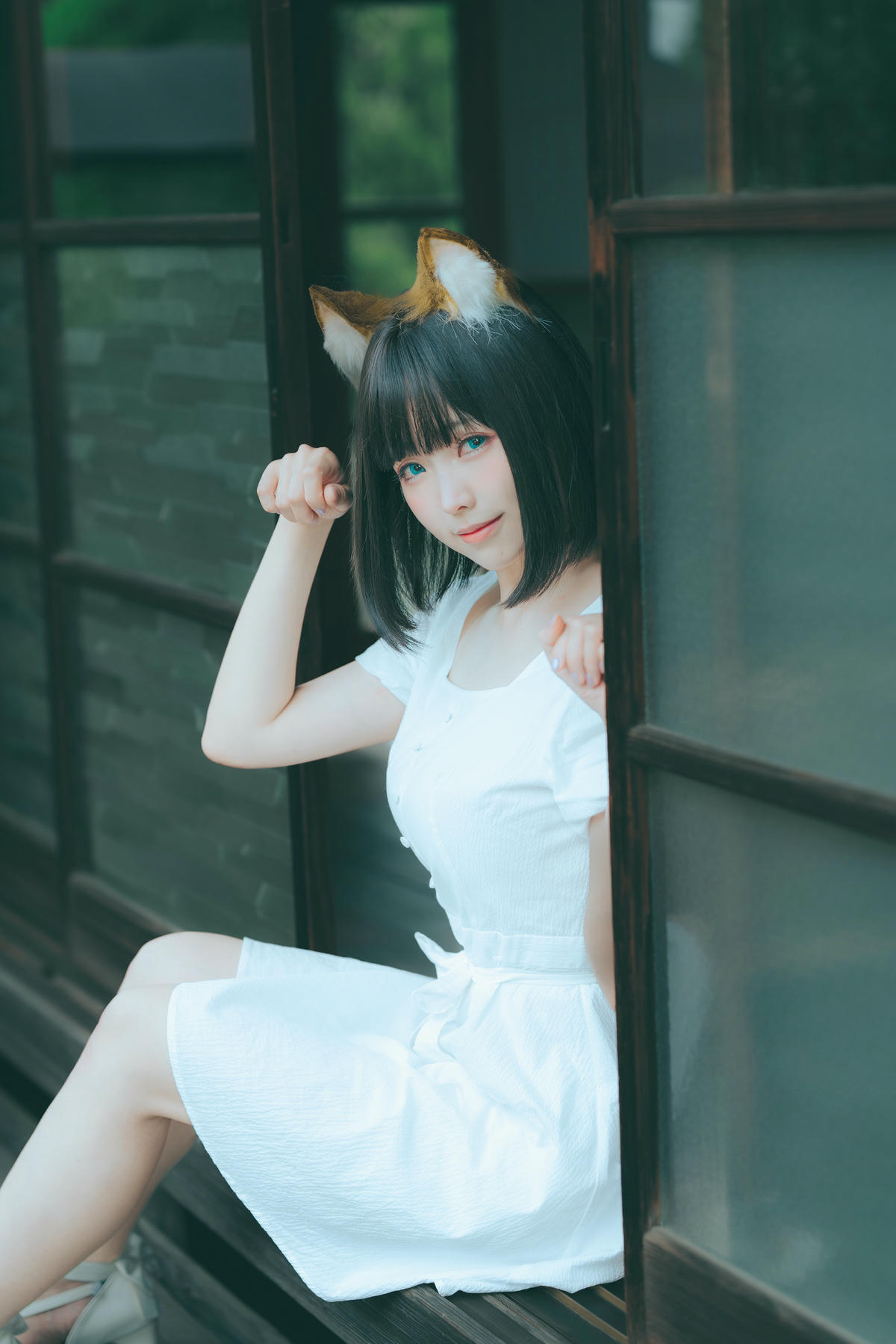 ElyEE子 NO.128 23.July B-Dongitsune White dress 白洋裝狐少女[59P-2V-167M]_第3集