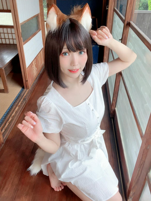 ElyEE子 NO.128 23.July B-Dongitsune White dress 白洋裝狐少女[59P-2V-167M]_第3集