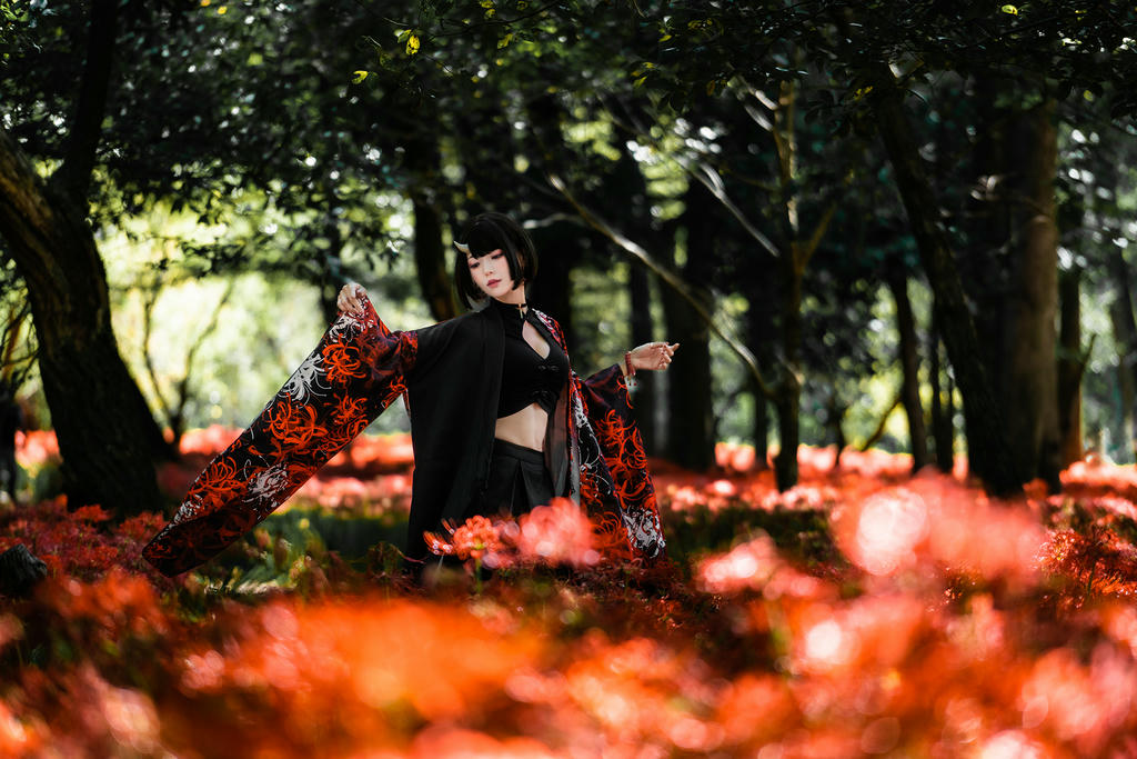 ElyEE子 NO.136 23年10月订阅 [86P2V-302MB]-C-Red Higanbana 殷紅彼岸 [36P-125MB]_第1集