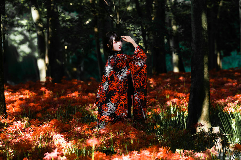 ElyEE子 NO.136 23年10月订阅 [86P2V-302MB]-C-Red Higanbana 殷紅彼岸 [36P-125MB]_第1集