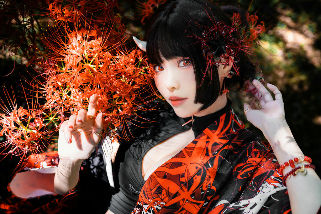 ElyEE子 NO.136 23年10月订阅 [86P2V-302MB]-C-Red Higanbana 殷紅彼岸 [36P-125MB]_第2集