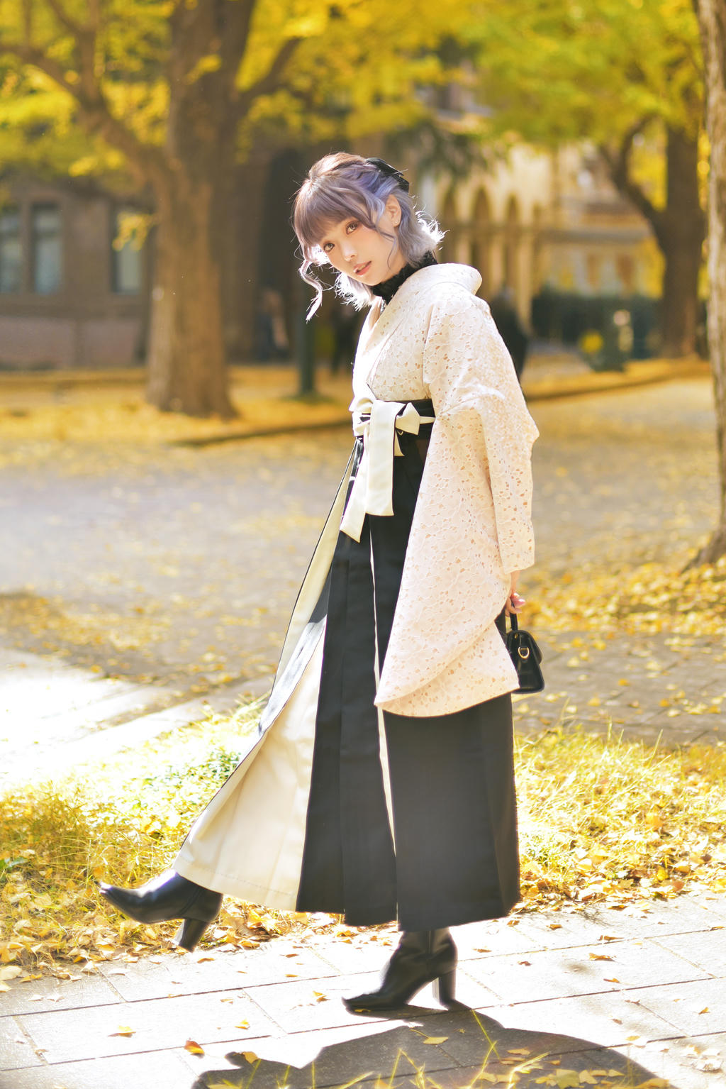 ElyEE子 NO.137 23年11月订阅 [82P5V-311MB]-Ginkgo Hakama_第1集