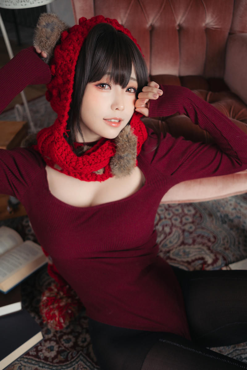 ElyEE子 NO.142 红色 KNITTING[52P-110.2M]_第1集