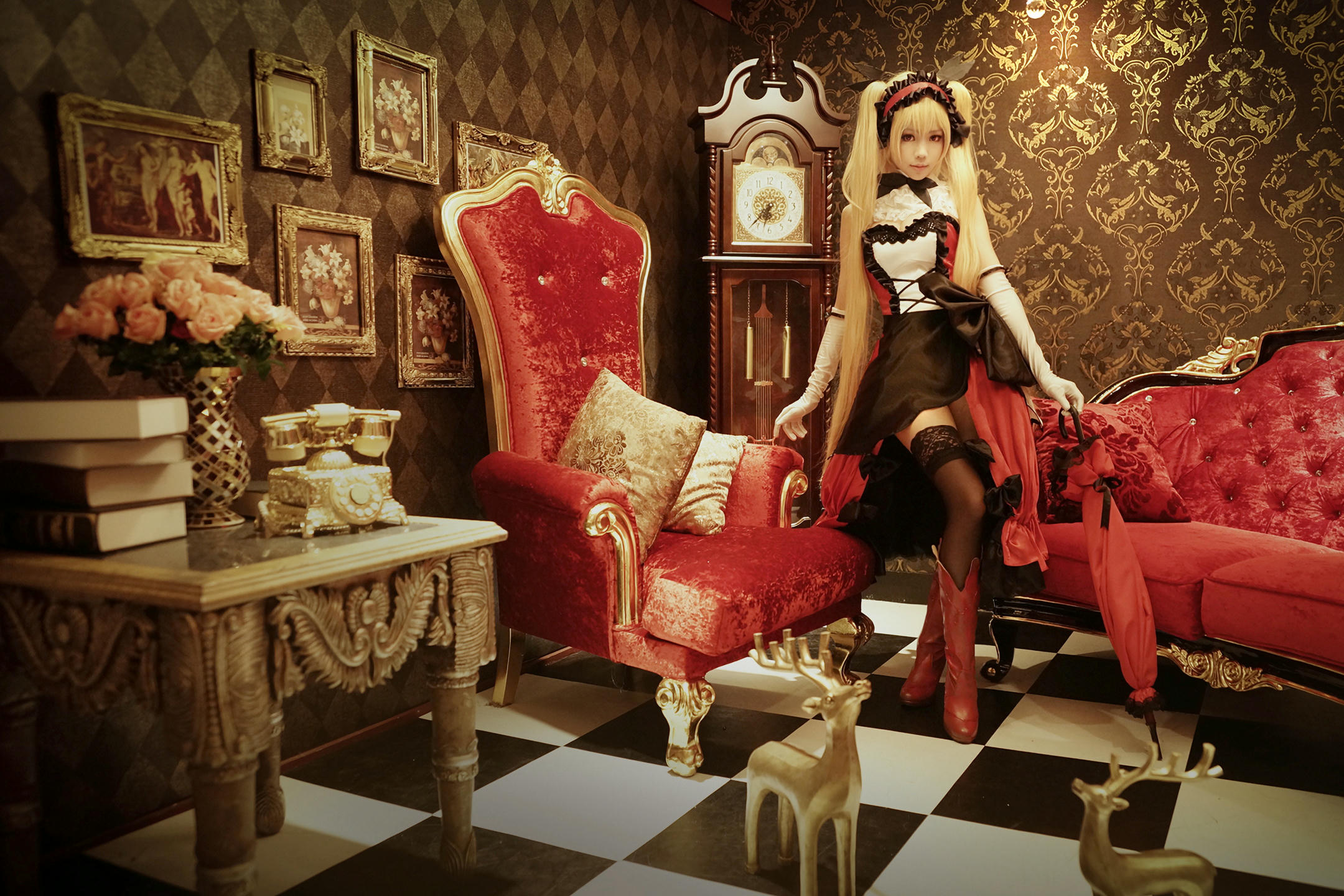 ElyEE子 NO.028 红黑下午茶 [7P 17.77 MB]_第1集