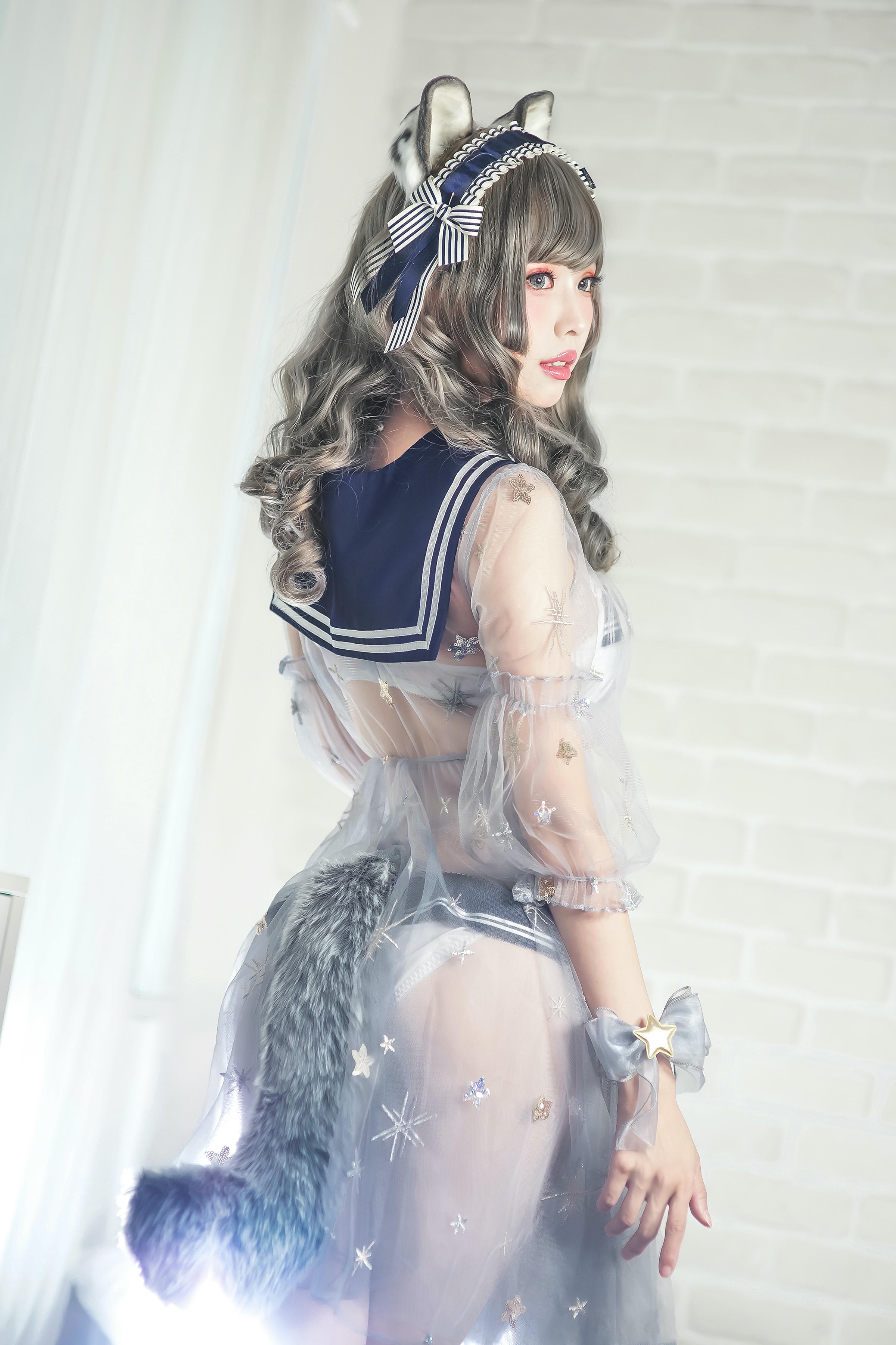 ElyEE子 NO.047 灰太狼-透明睡裙 [21P 99.87 MB]_第1集