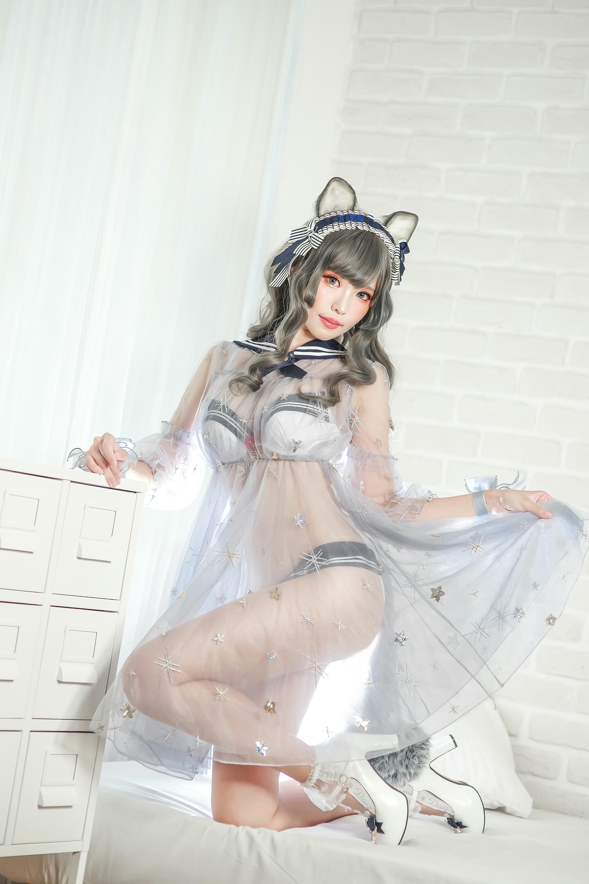 ElyEE子 NO.047 灰太狼-透明睡裙 [21P 99.87 MB]_第1集