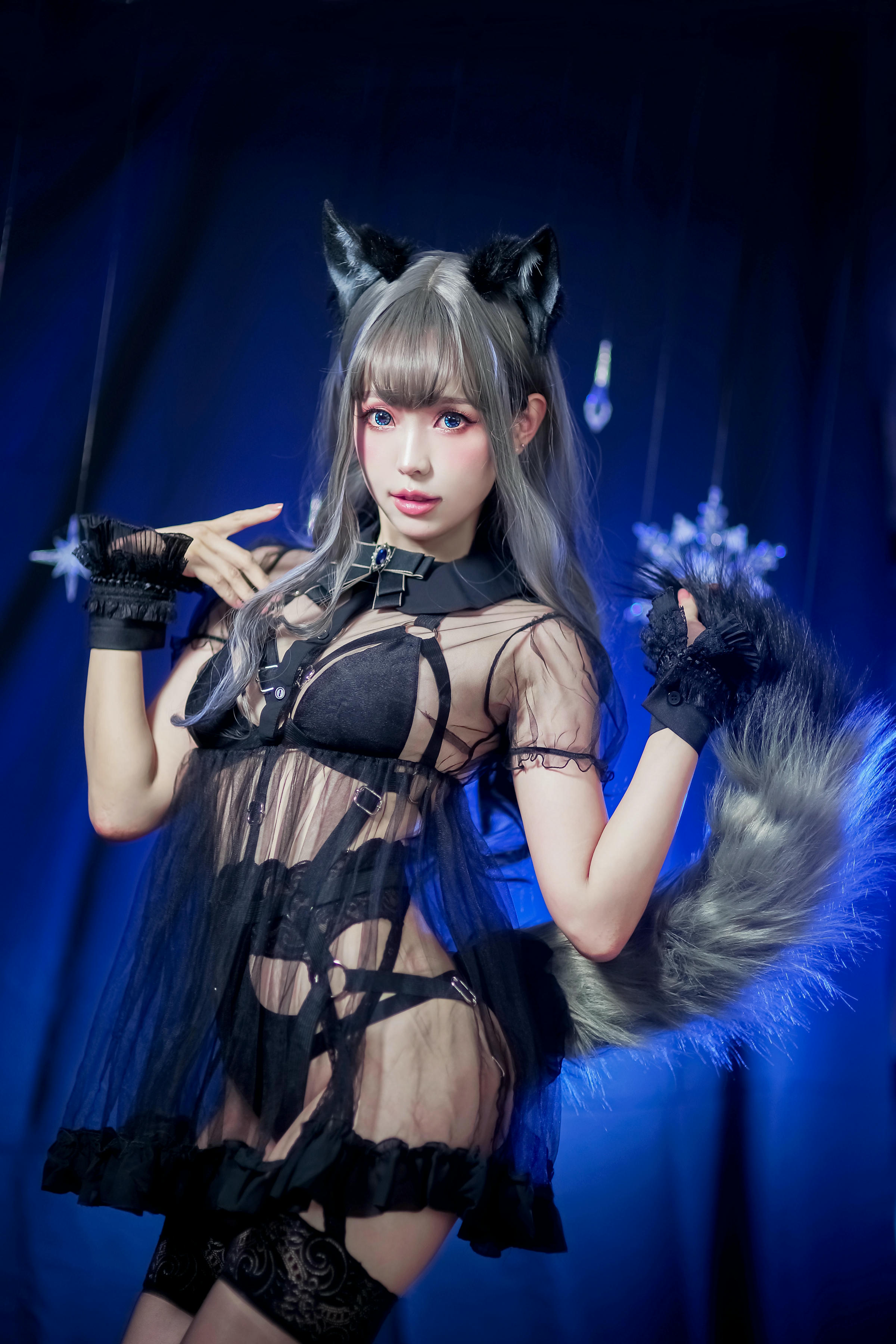 ElyEE子 NO.050 灰太狼-黑色透视 [33P 171.49 MB]_第1集