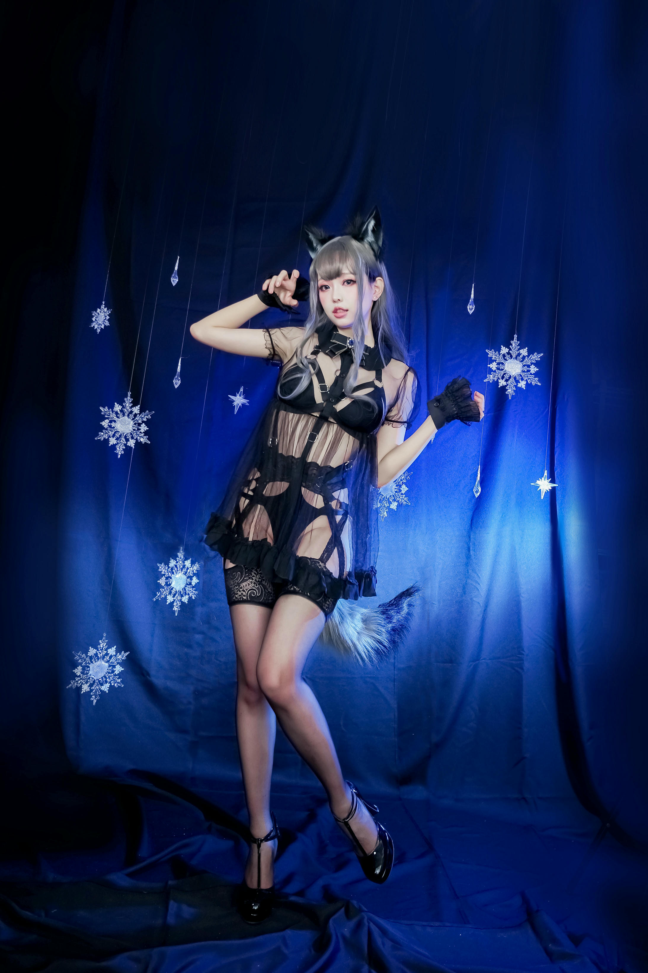 ElyEE子 NO.050 灰太狼-黑色透视 [33P 171.49 MB]_第1集