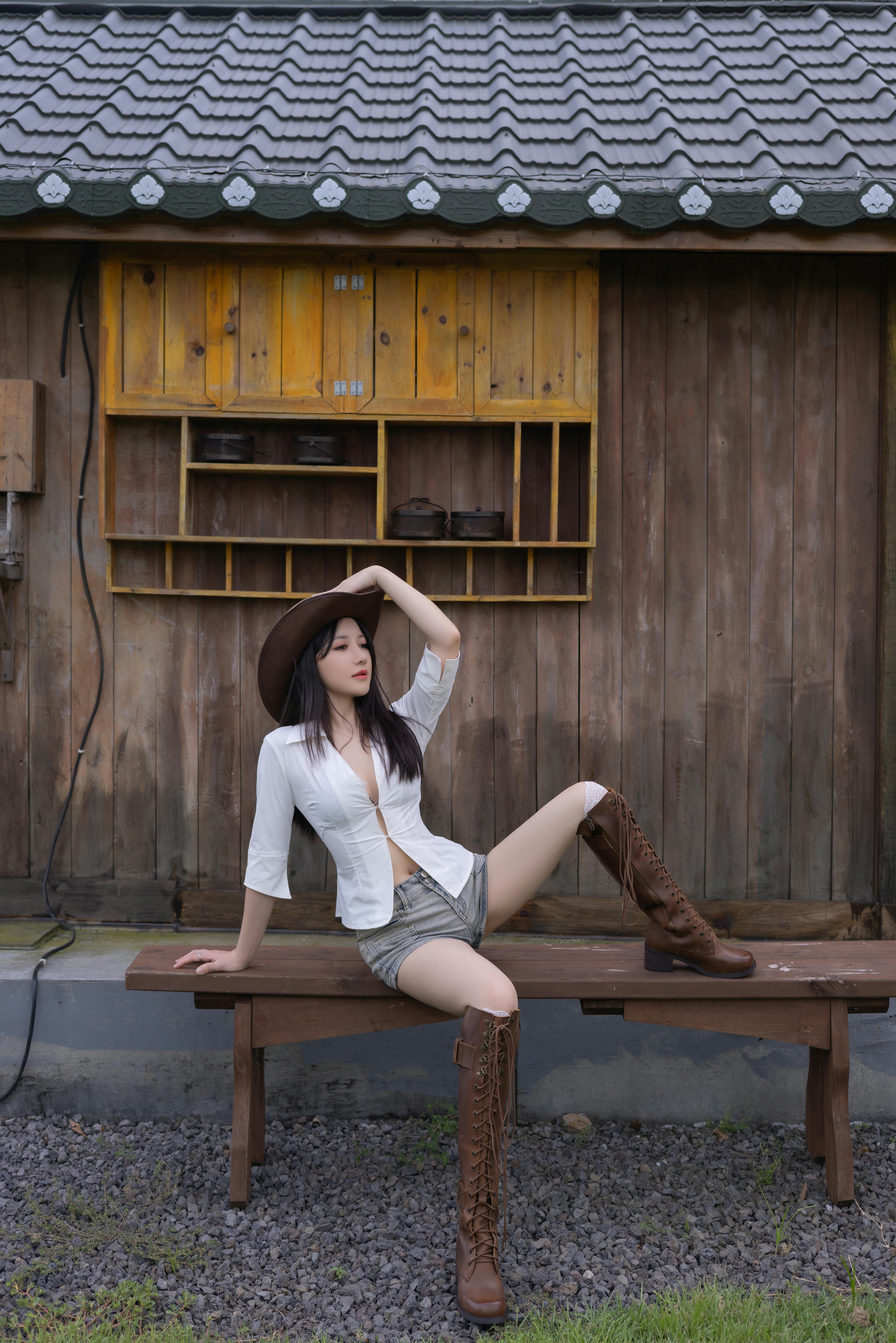 鱼子酱Fish NO.169 内购无水印 9166 牛仔 [120P 1.82 GB]_第3集