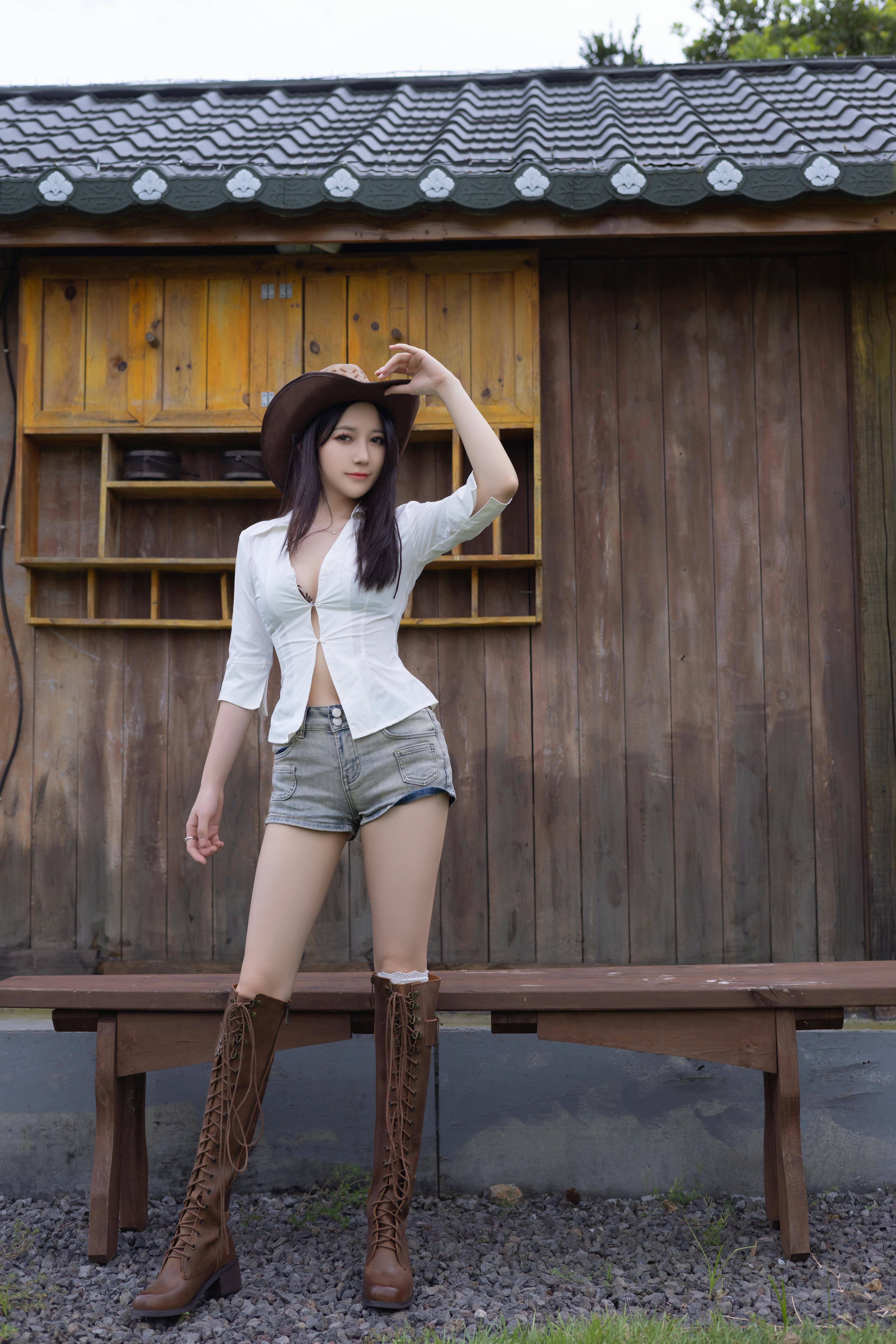 鱼子酱Fish NO.169 内购无水印 9166 牛仔 [120P 1.82 GB]_第3集