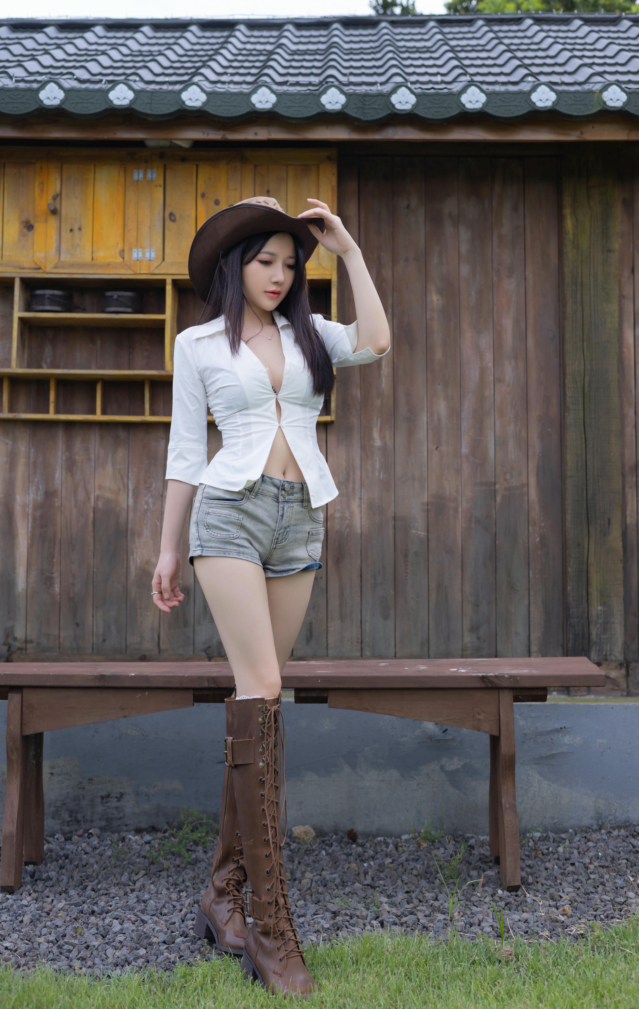 鱼子酱Fish NO.169 内购无水印 9166 牛仔 [120P 1.82 GB]_第3集