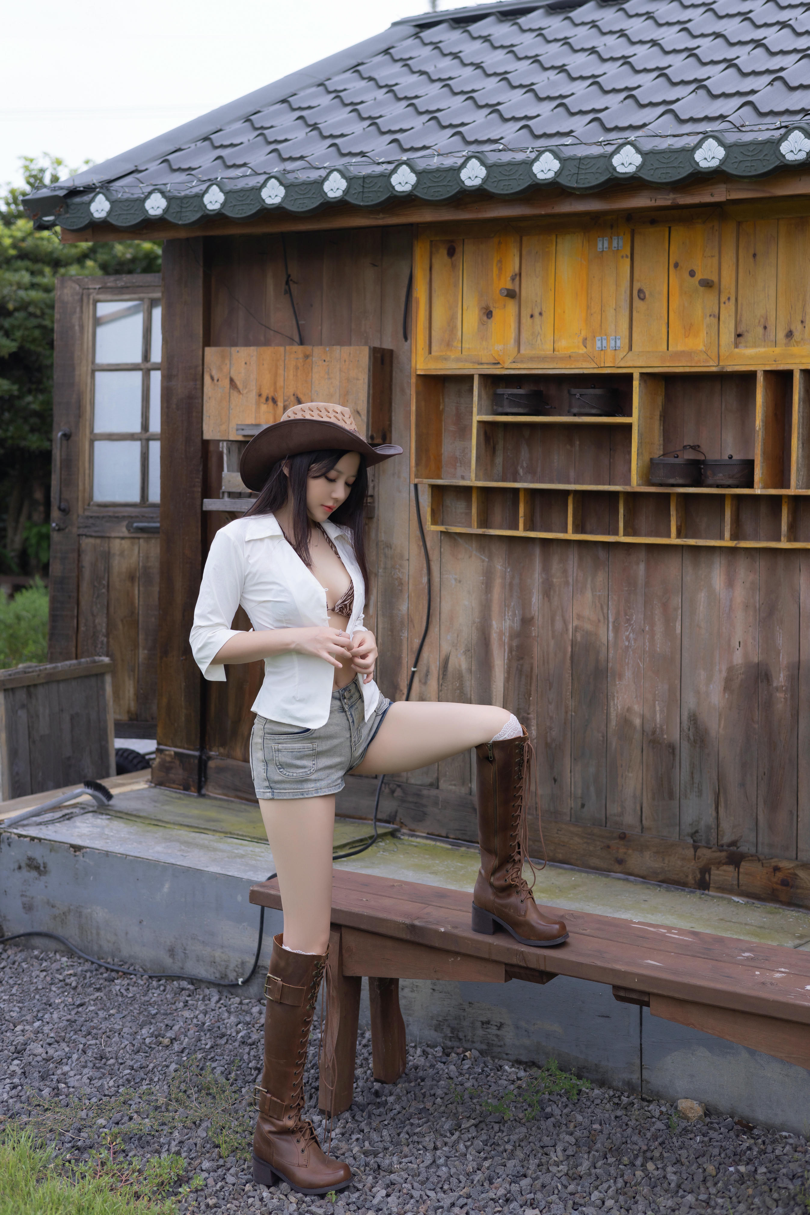 鱼子酱Fish NO.169 内购无水印 9166 牛仔 [120P 1.82 GB]_第3集