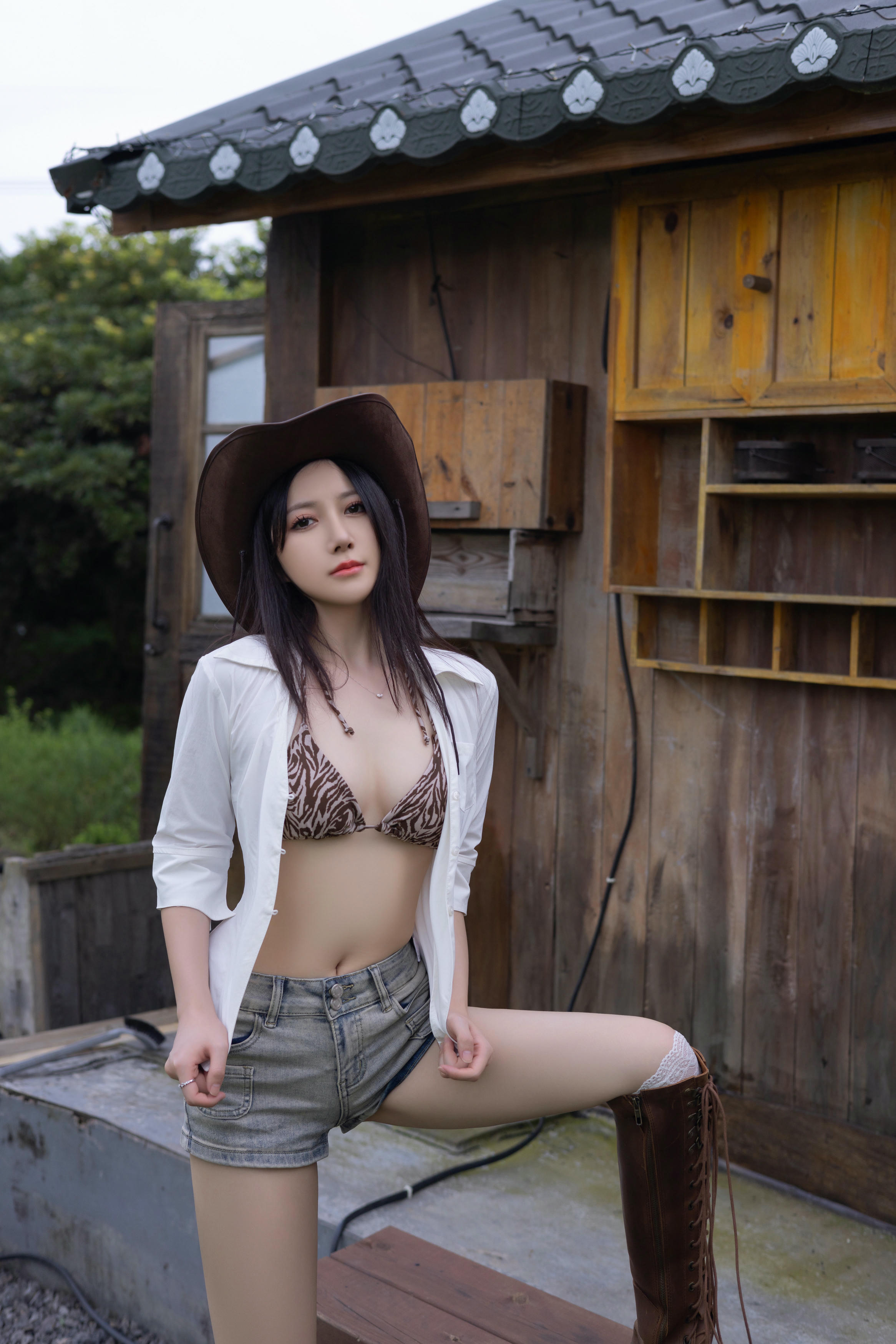 鱼子酱Fish NO.169 内购无水印 9166 牛仔 [120P 1.82 GB]_第3集