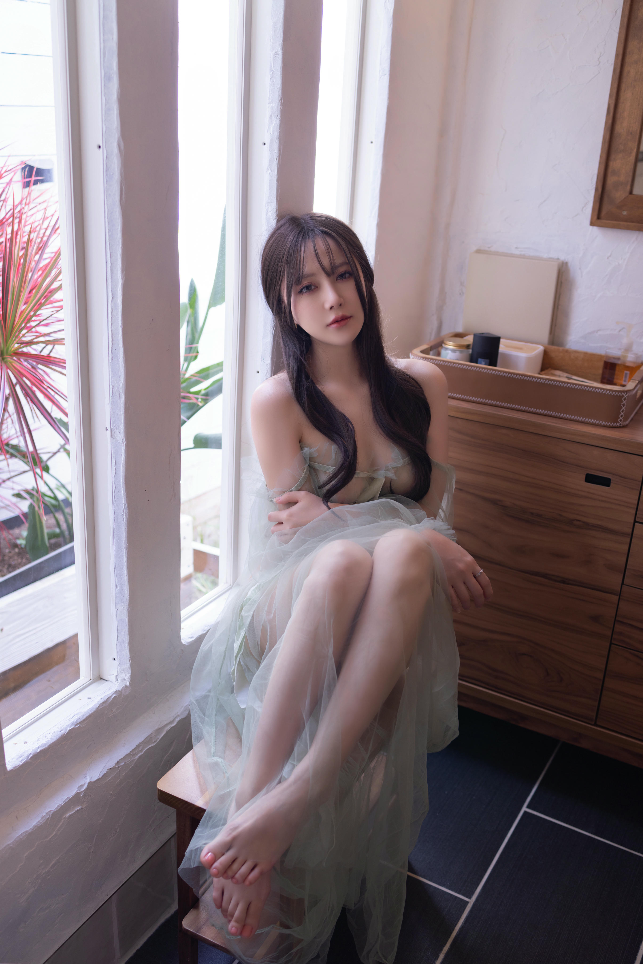 鱼子酱Fish NO.049 内购无水印 绿色薄纱 [120P2GB]_第6集