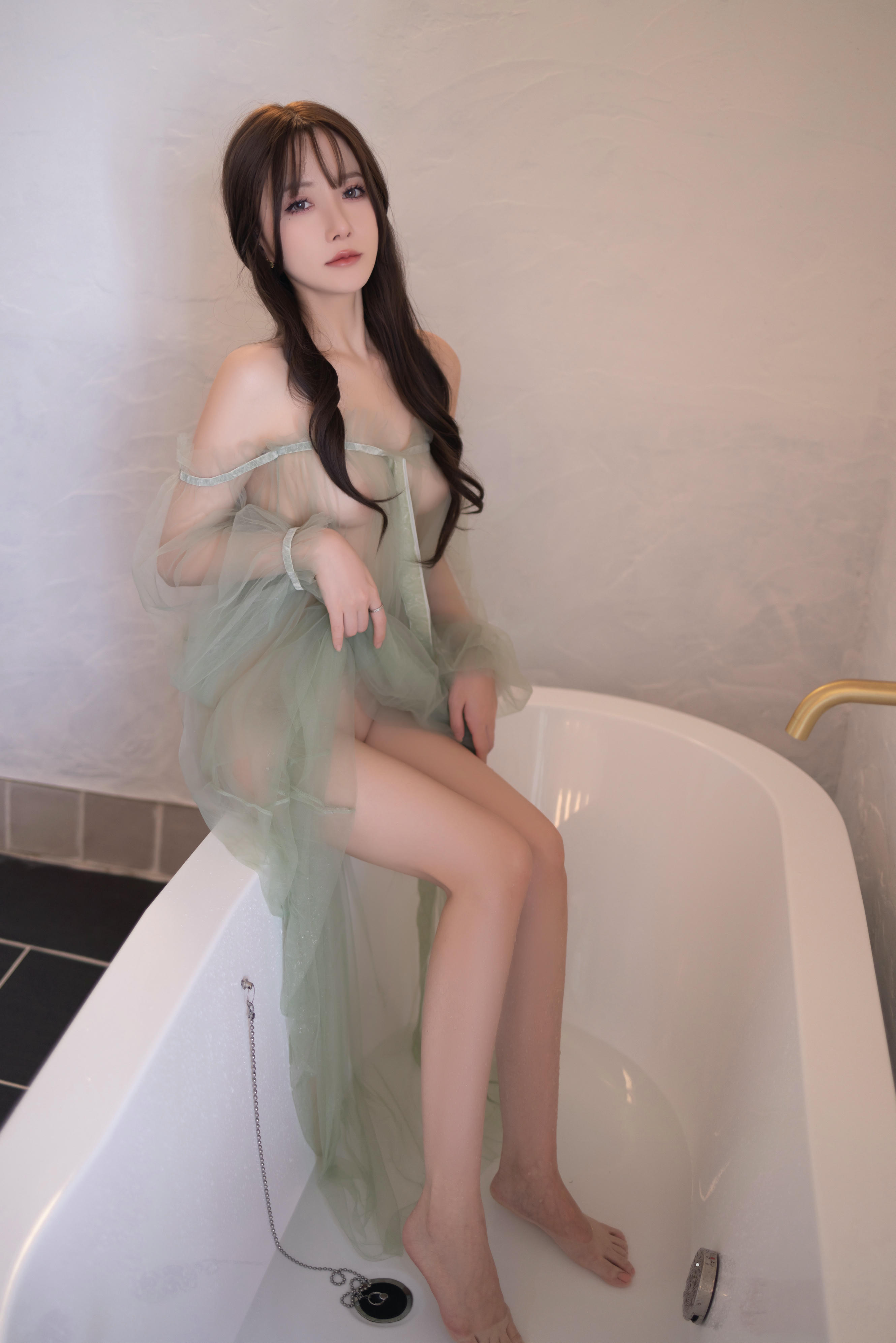 鱼子酱Fish NO.049 内购无水印 绿色薄纱 [120P2GB]_第6集