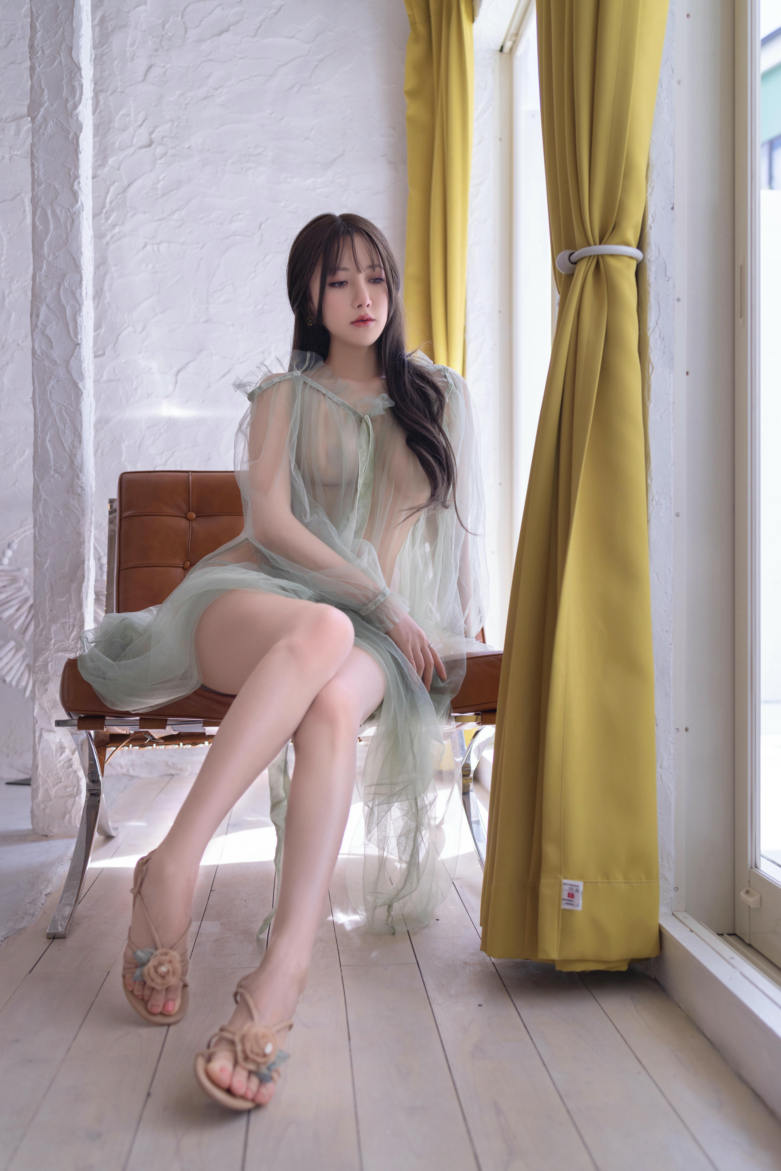 鱼子酱Fish NO.049 内购无水印 绿色薄纱 [120P2GB]_第3集