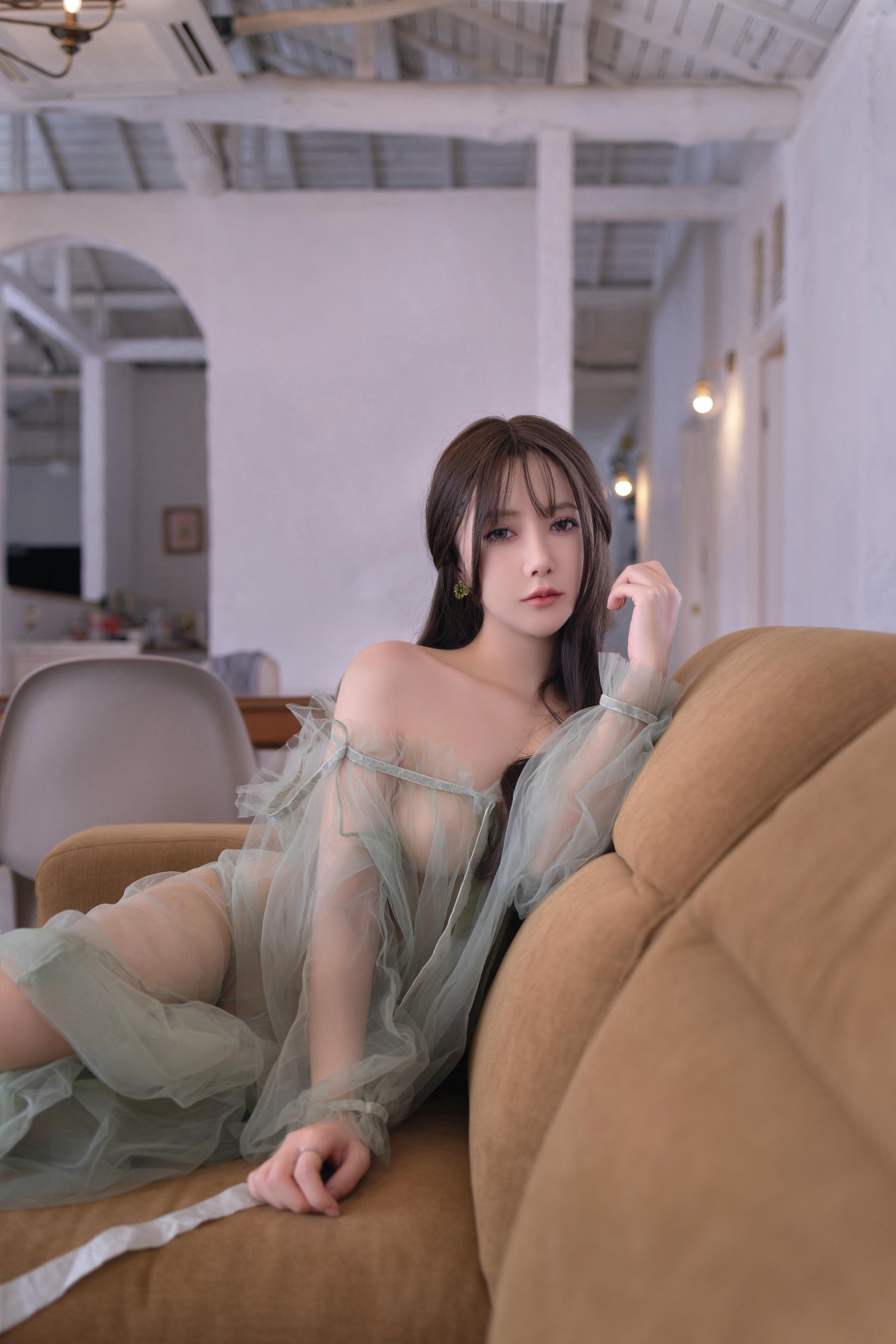 鱼子酱Fish NO.049 内购无水印 绿色薄纱 [120P2GB]_第3集