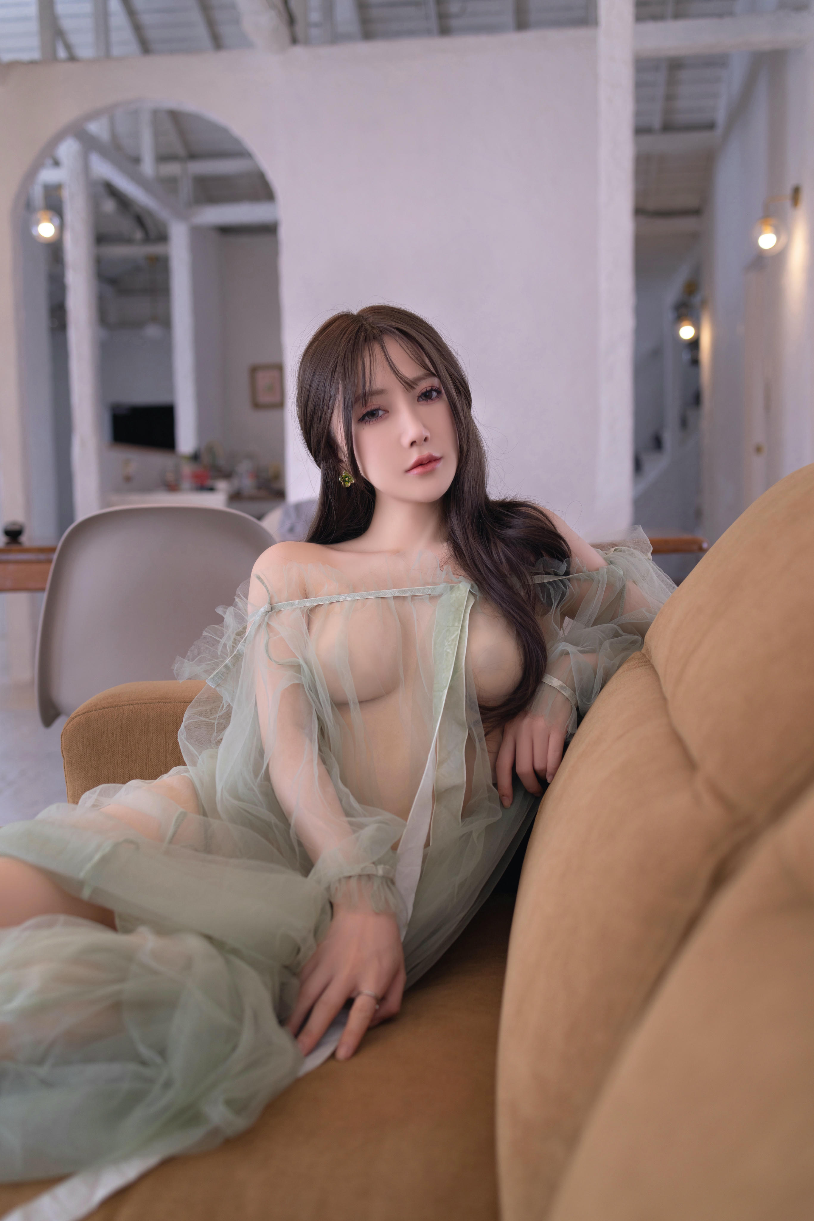 鱼子酱Fish NO.049 内购无水印 绿色薄纱 [120P2GB]_第3集