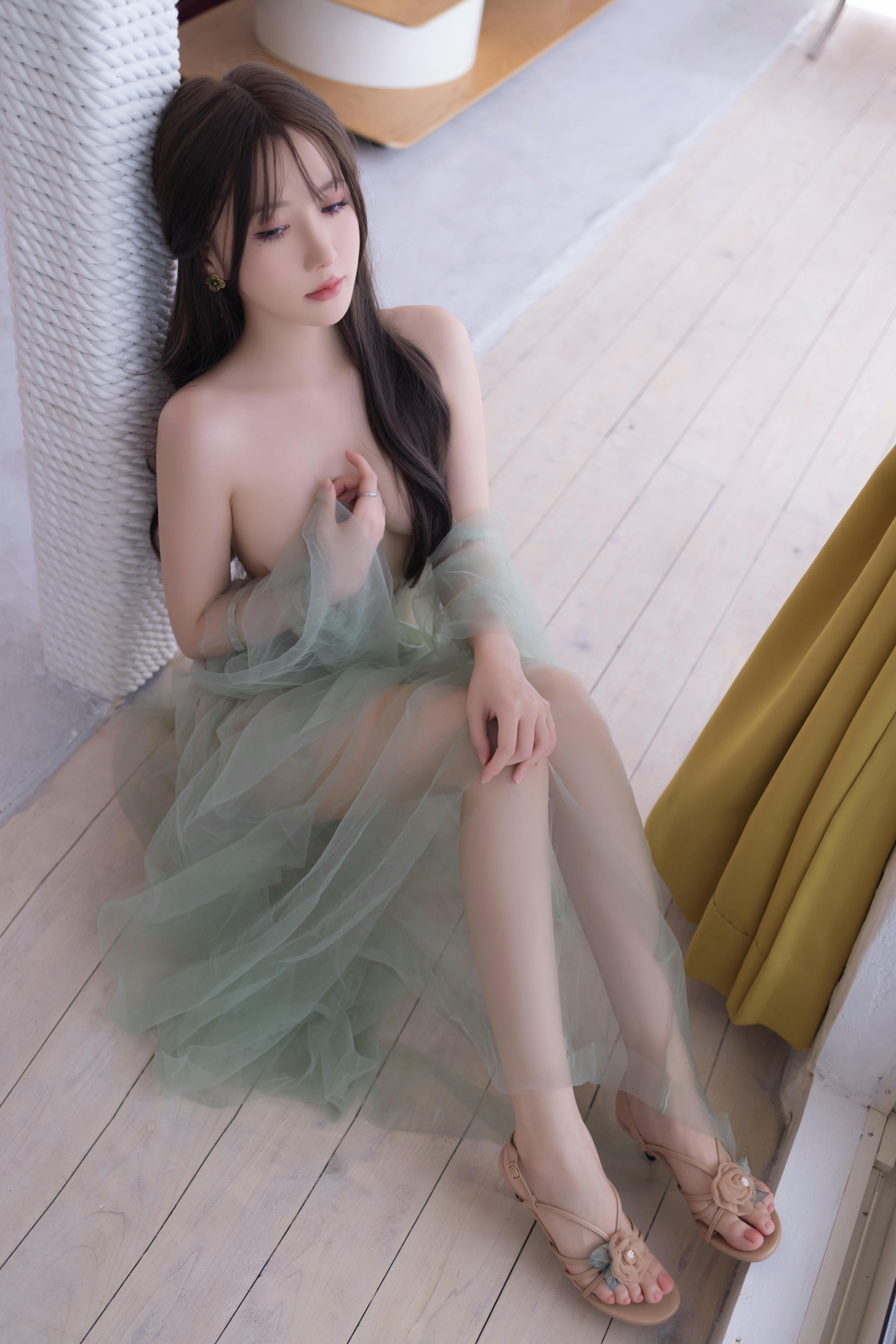 鱼子酱Fish NO.049 内购无水印 绿色薄纱 [120P2GB]_第4集