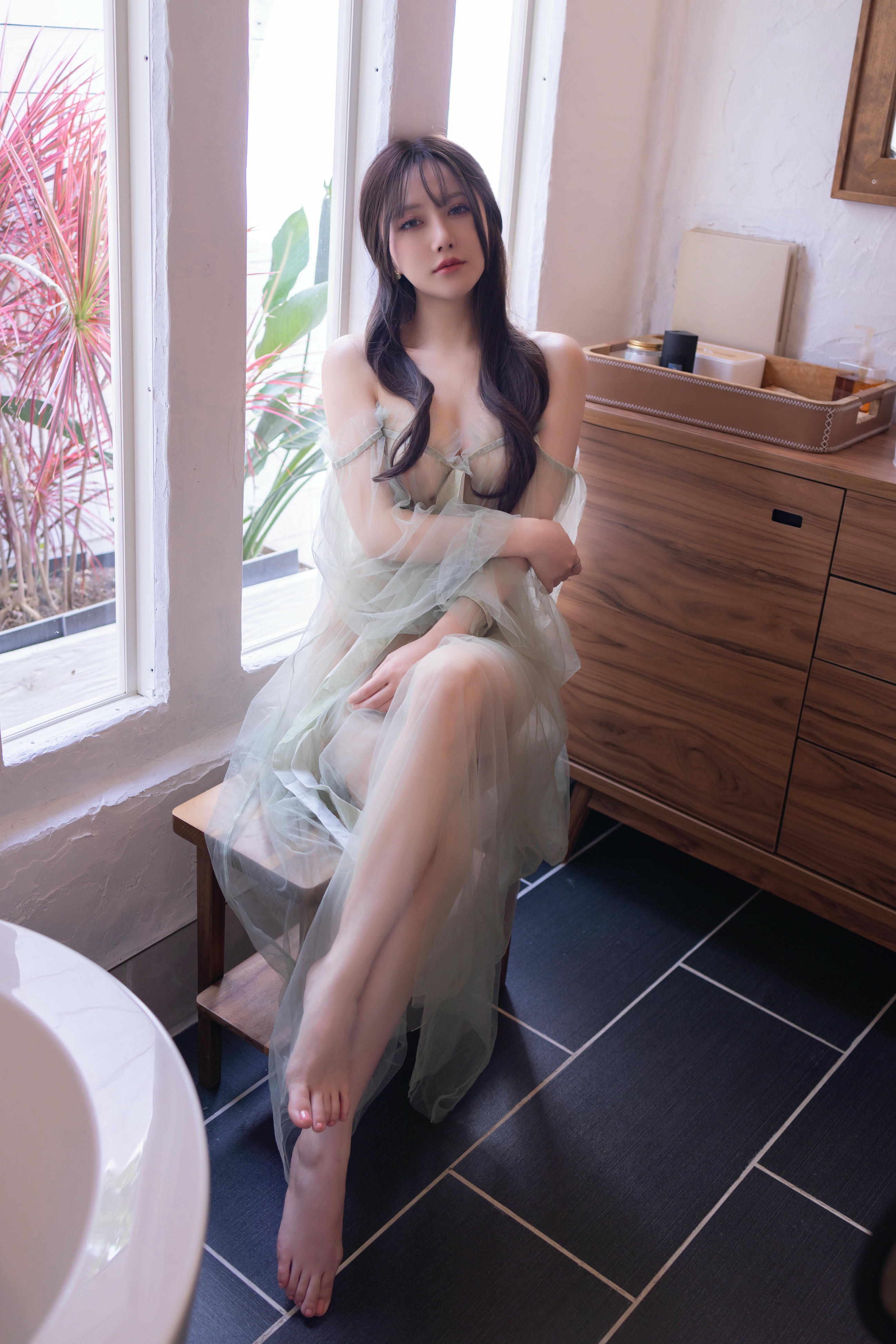 鱼子酱Fish NO.049 内购无水印 绿色薄纱 [120P2GB]_第5集