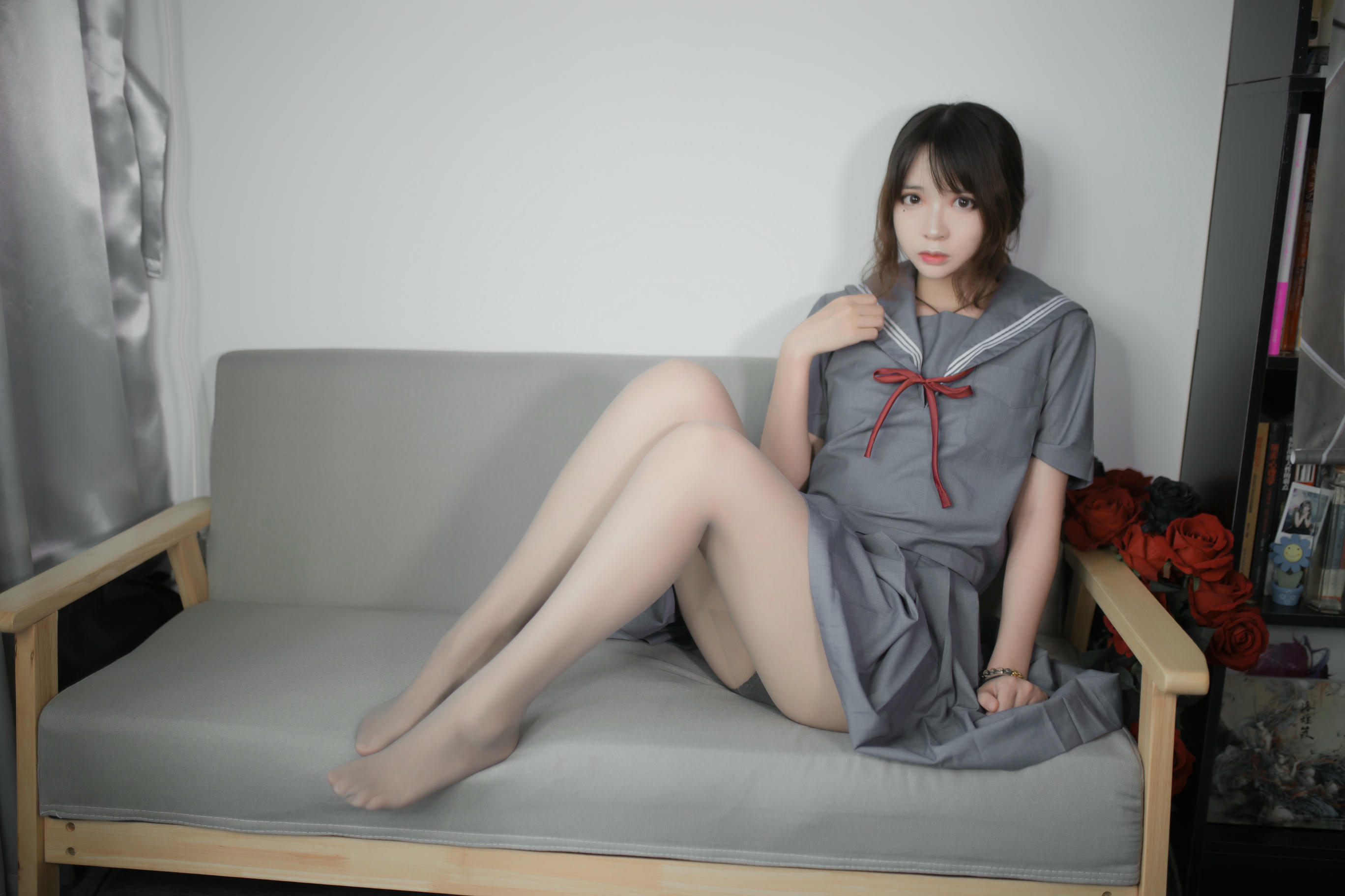 疯猫ss NO.033 蓝灰JK [29P-180MB]_第1集