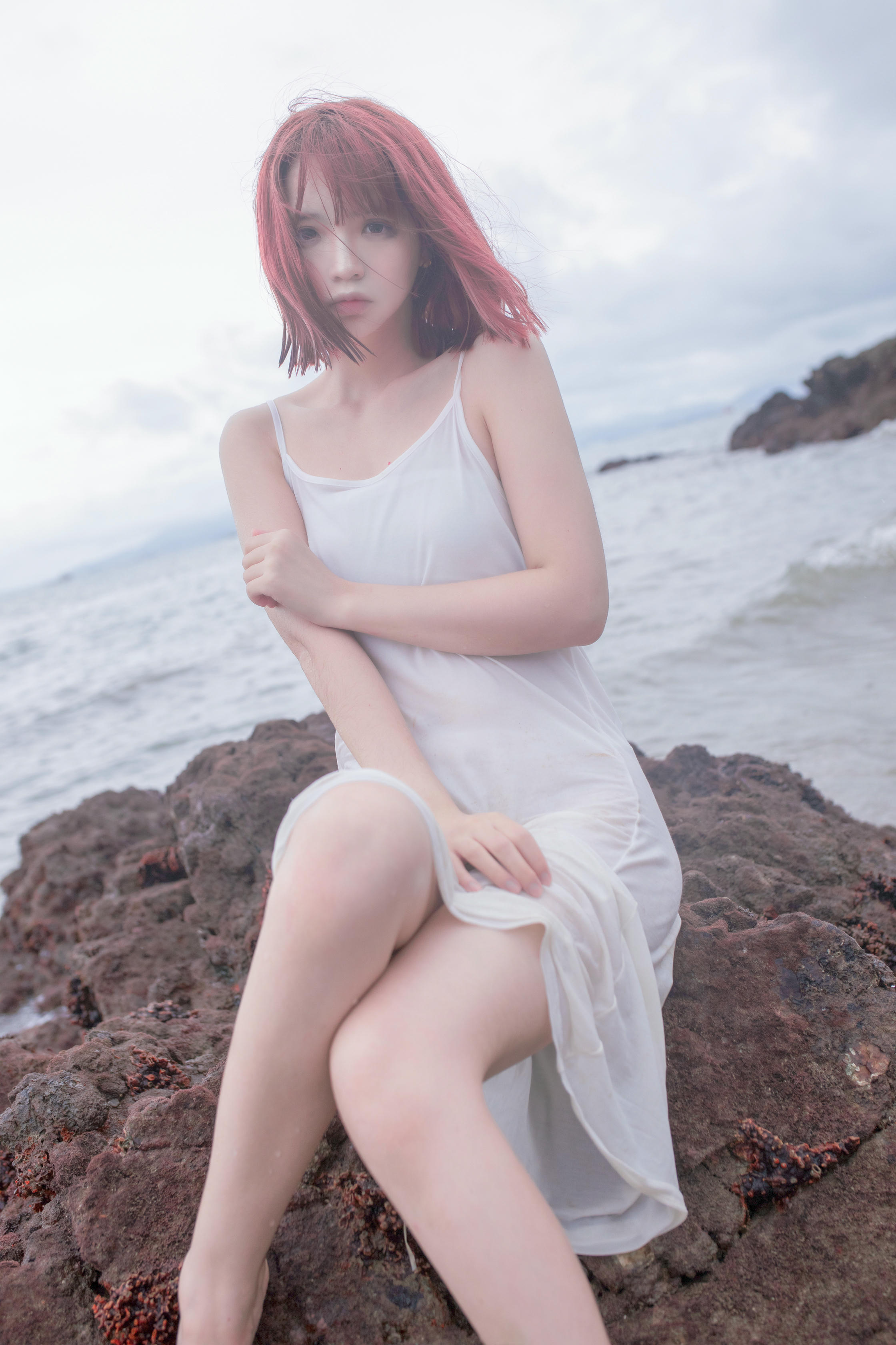 疯猫ss NO.087 500w粉丝福利 海浪白连衣_第1集