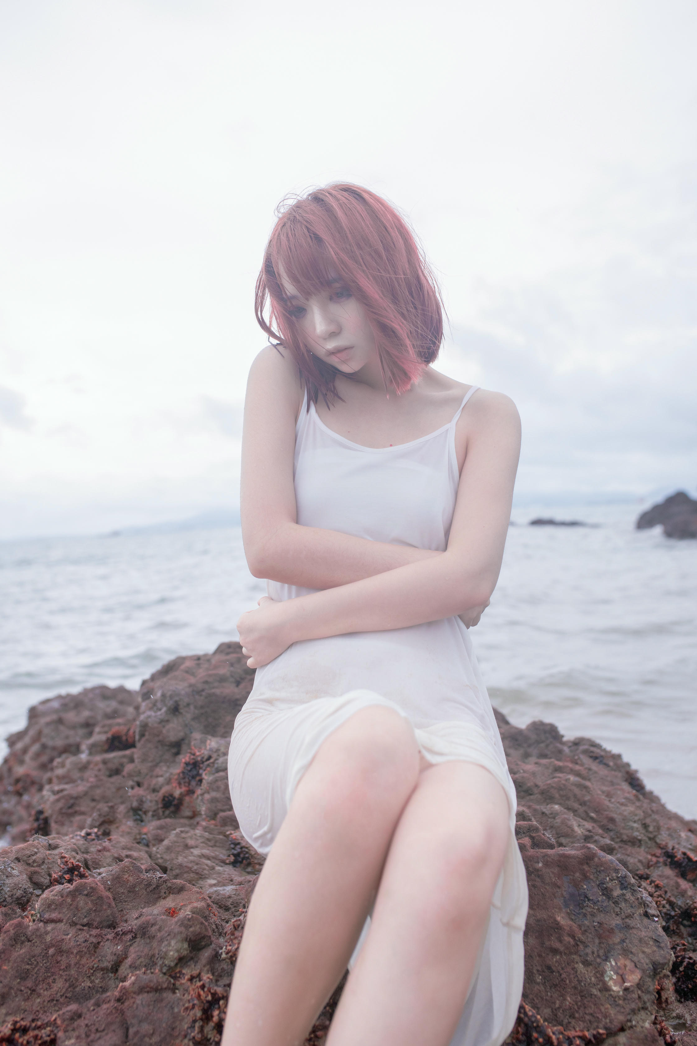 疯猫ss NO.087 500w粉丝福利 海浪白连衣_第1集