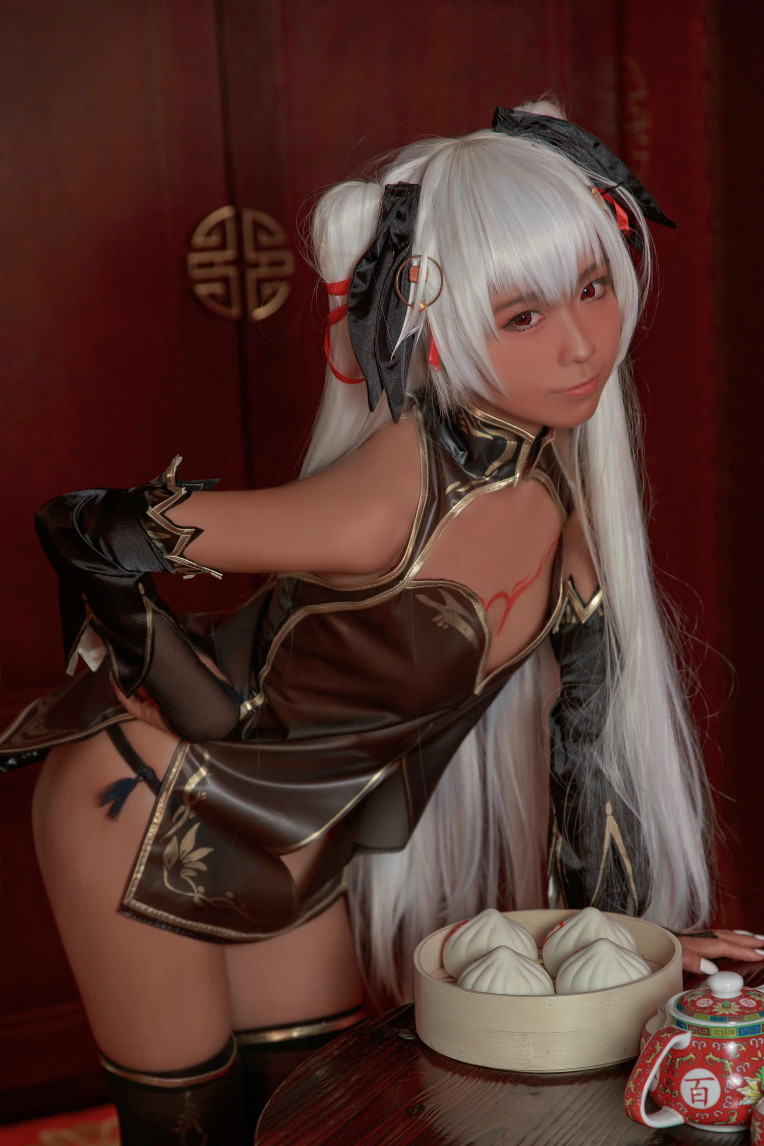 G44不会受伤 NO.024 褐色旗袍娘 [18P-57MB]_第1集