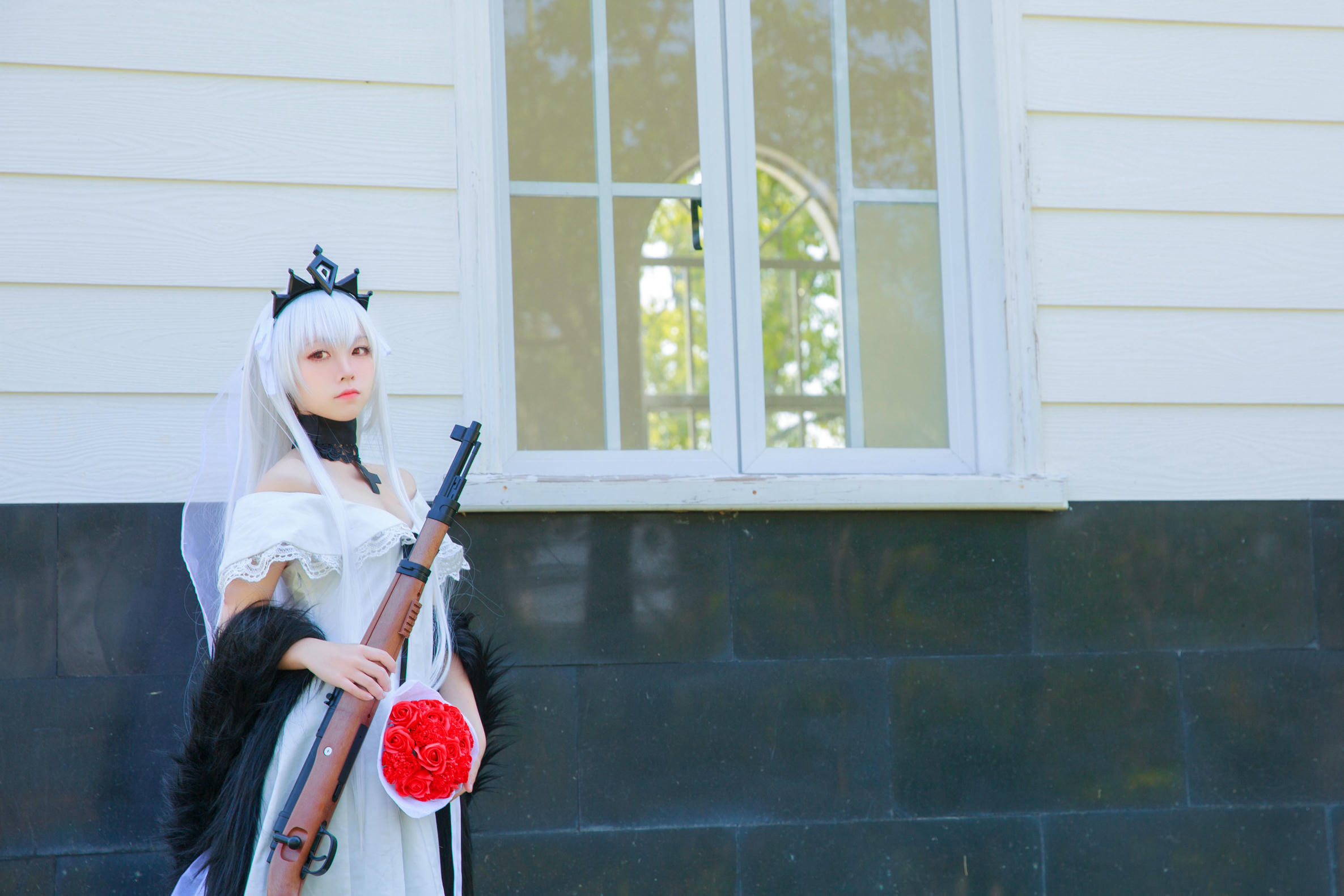 G44不会受伤 NO.004 G44 98K婚纱 德皇 [25P-70MB]_第1集