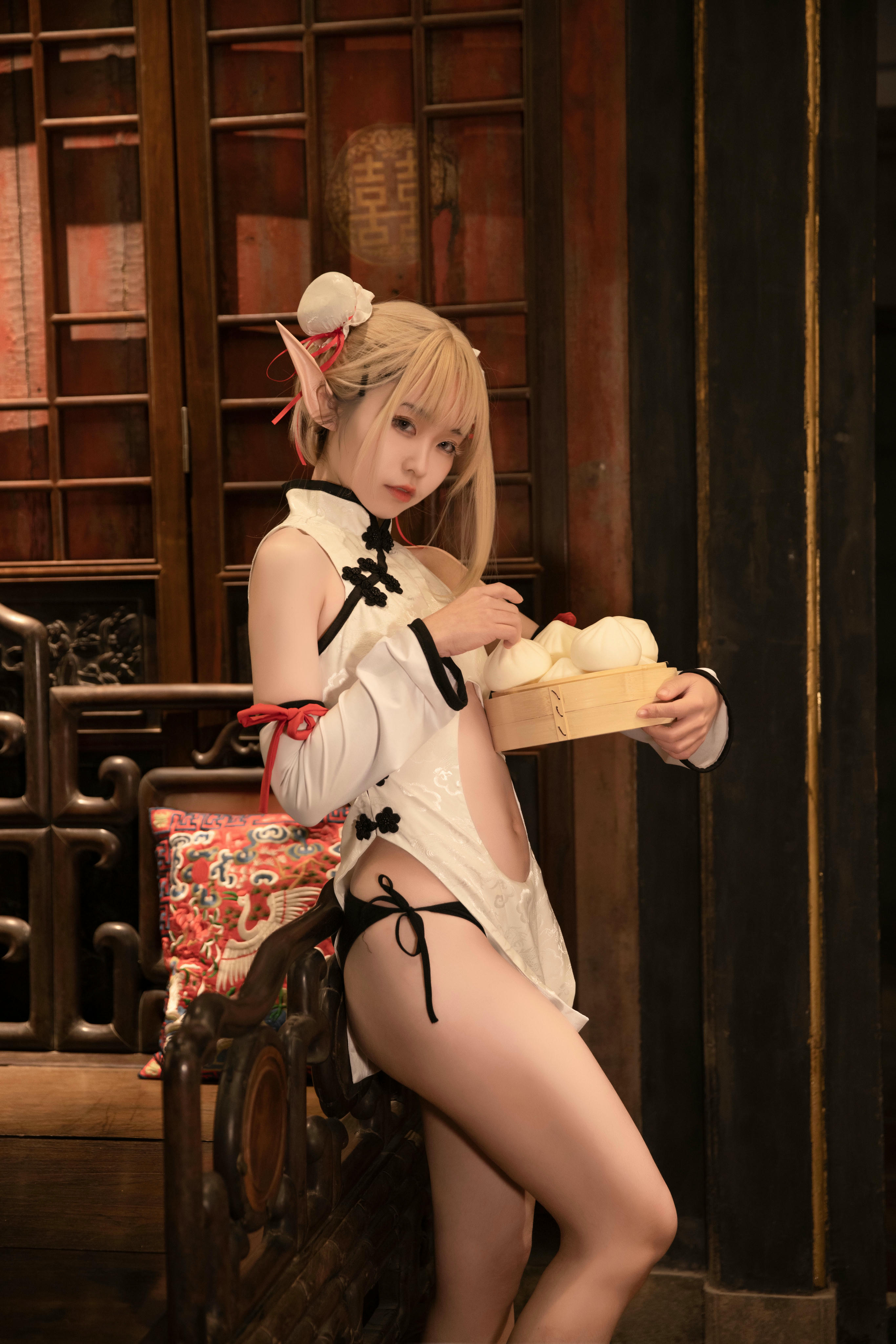 G44不会受伤 NO.081 水兰儿白旗袍 [25P-300MB]_第1集