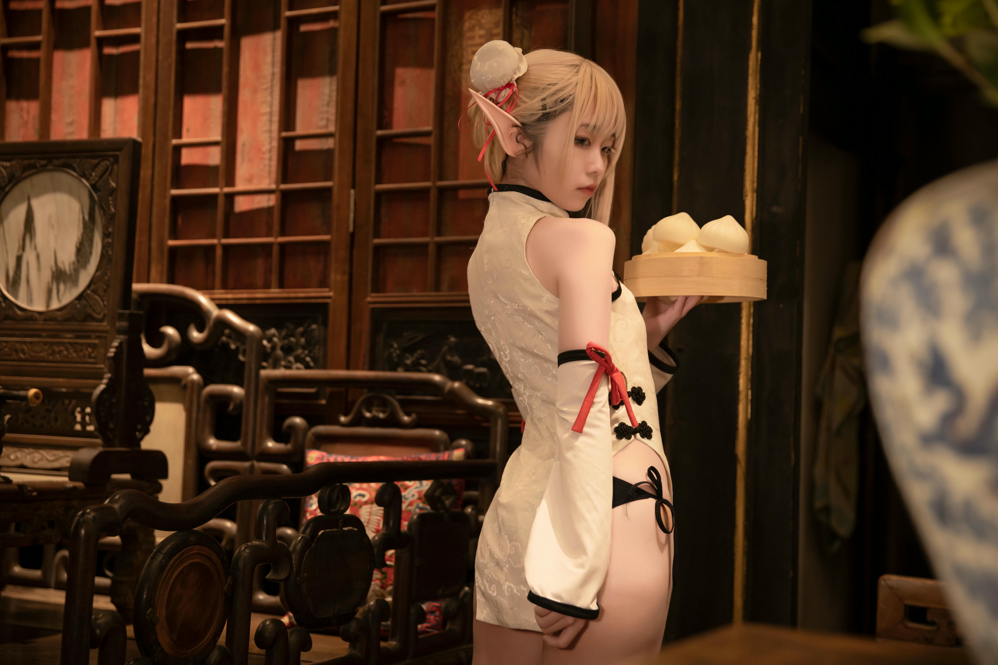 G44不会受伤 NO.081 水兰儿白旗袍 [25P-300MB]_第1集