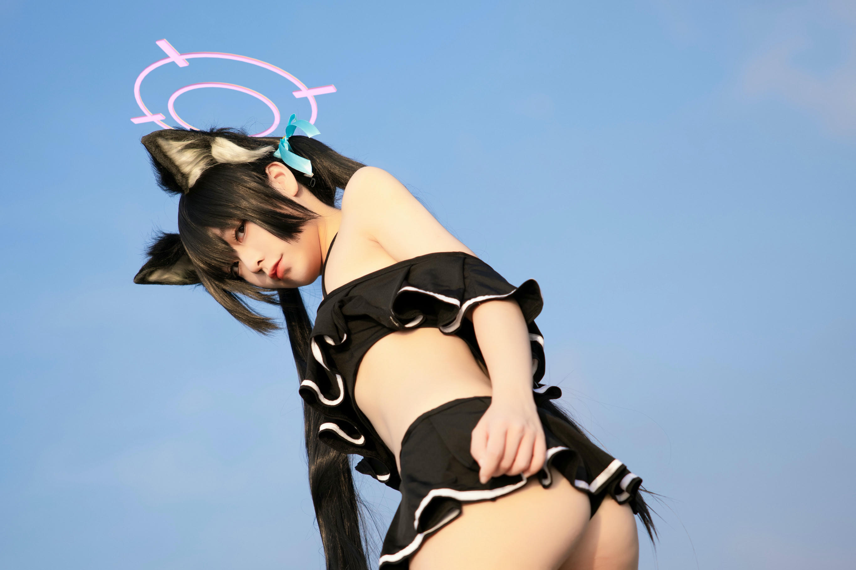 G44不会受伤 NO.084 碧蓝档案 黑见芹香泳装[20P 161MB]_第1集