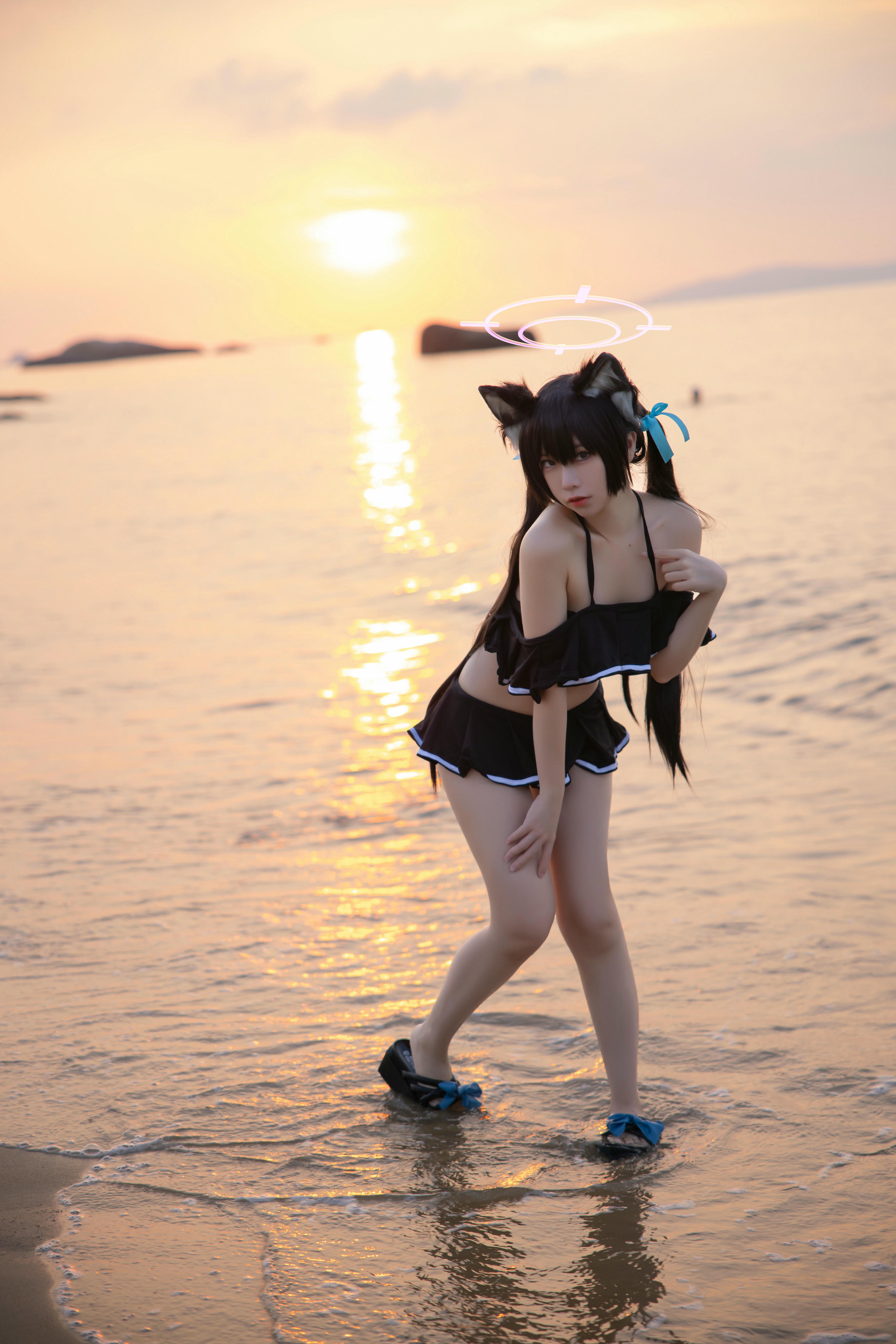 G44不会受伤 NO.084 碧蓝档案 黑见芹香泳装[20P 161MB]_第1集