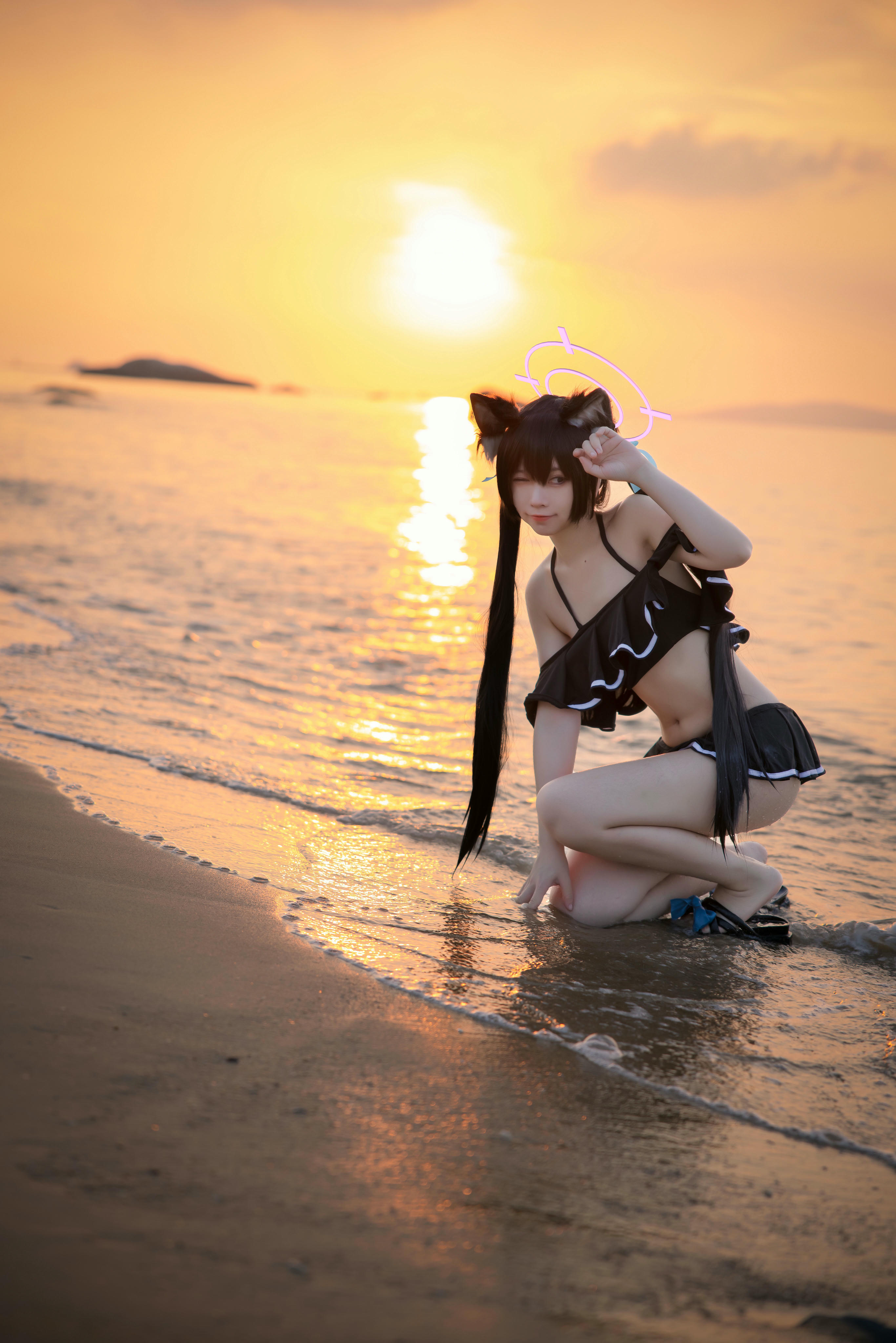 G44不会受伤 NO.084 碧蓝档案 黑见芹香泳装[20P 161MB]_第1集