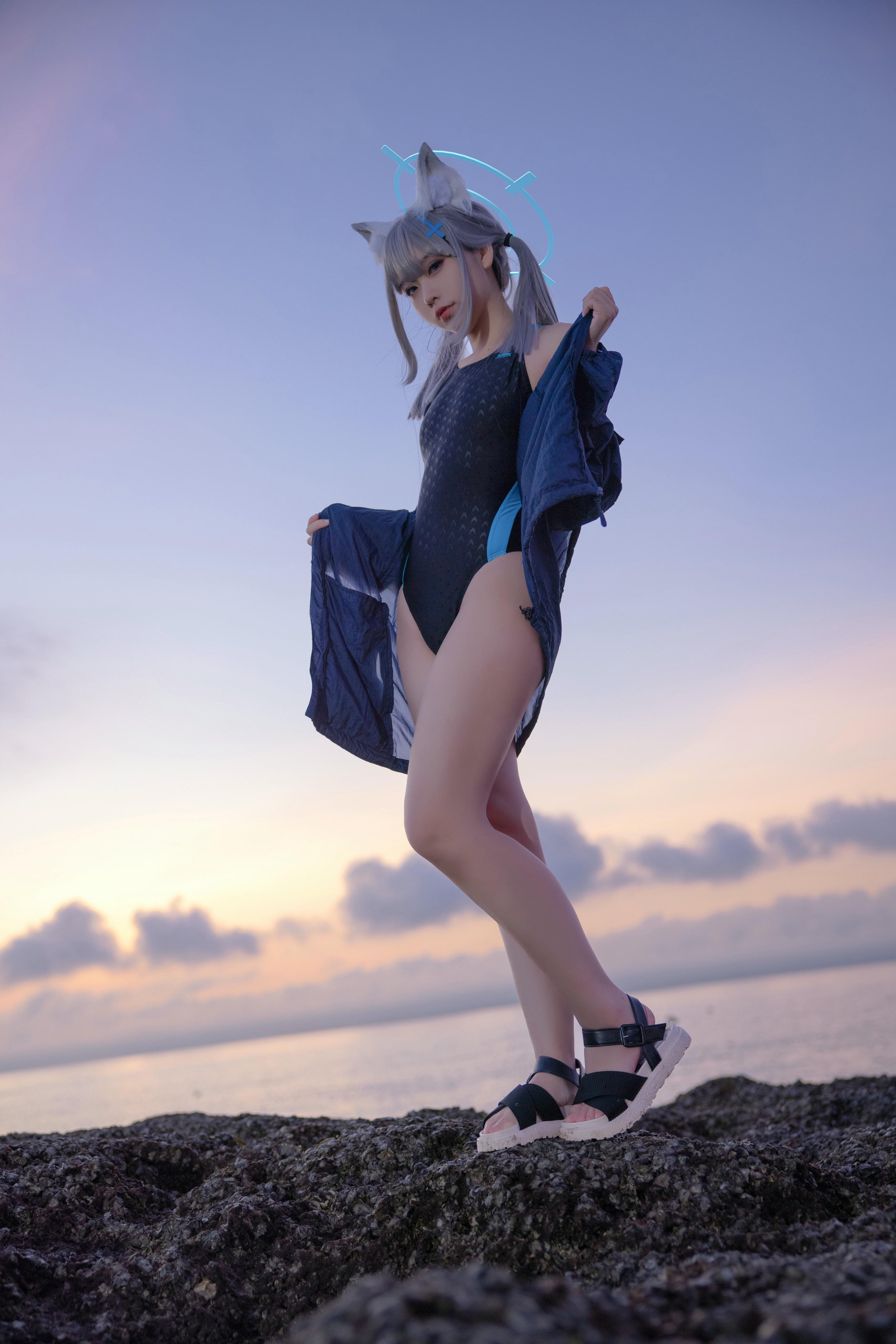 G44不会受伤 NO.088 碧蓝档案 砂狼白子泳装 [26P 287MB]_第1集