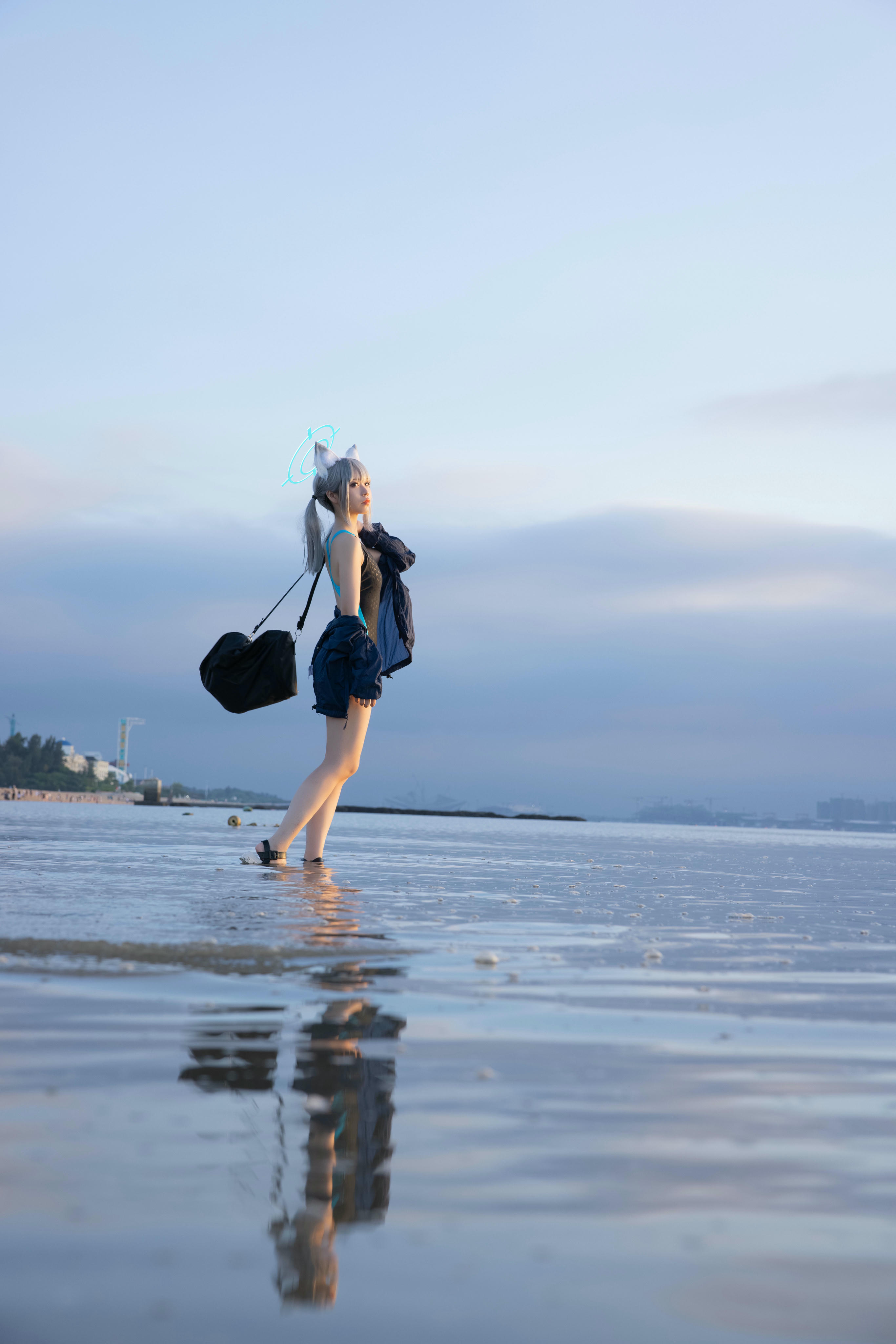 G44不会受伤 NO.088 碧蓝档案 砂狼白子泳装 [26P 287MB]_第2集