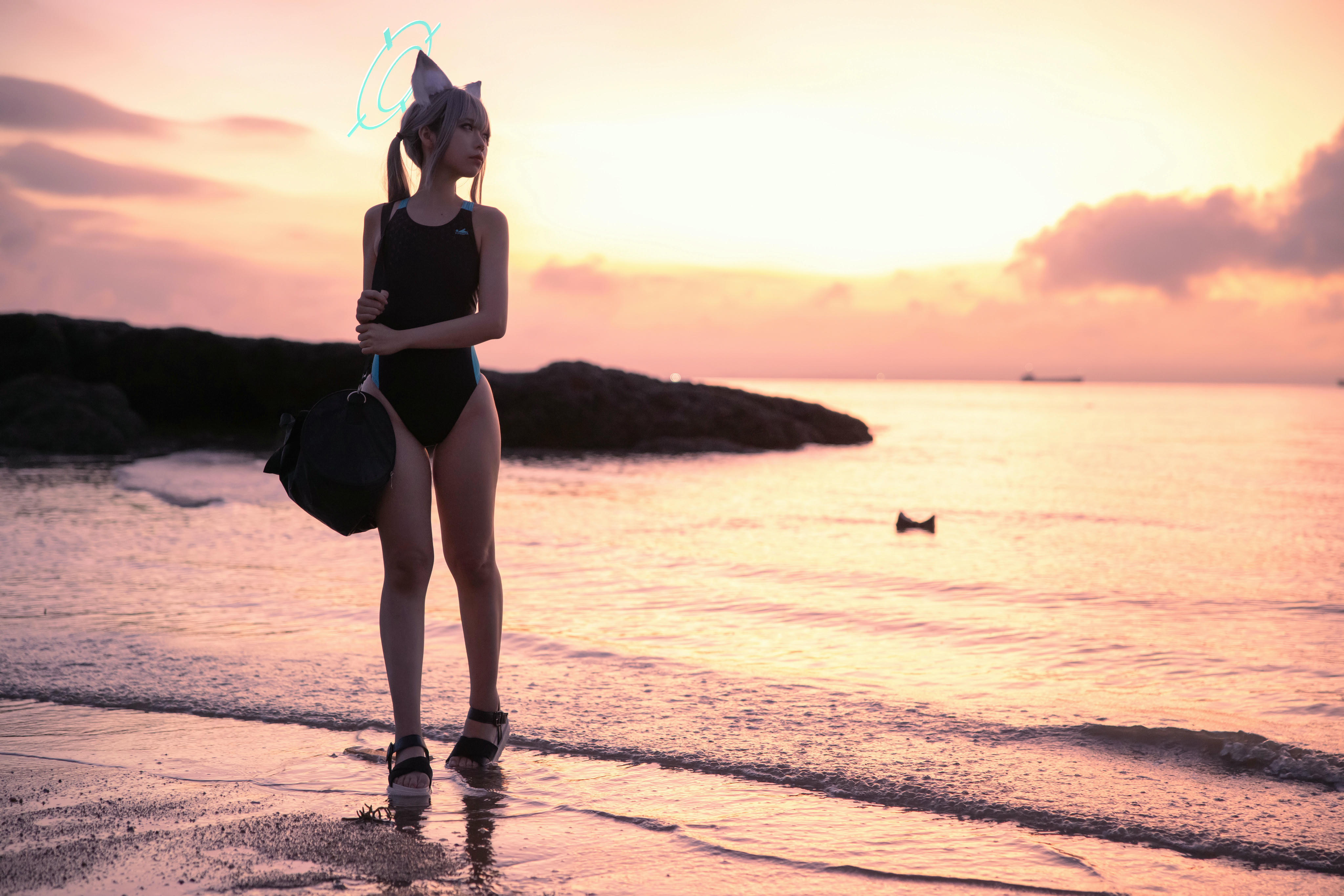 G44不会受伤 NO.088 碧蓝档案 砂狼白子泳装 [26P 287MB]_第1集