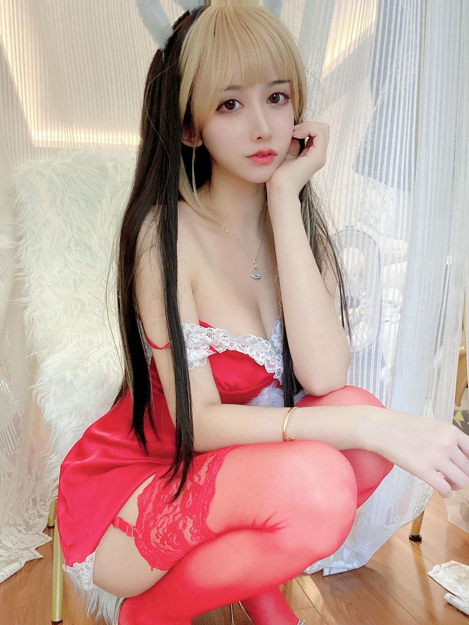 过期米线线喵 NO.144 红色情趣内衣 [47P-250MB]_第1集