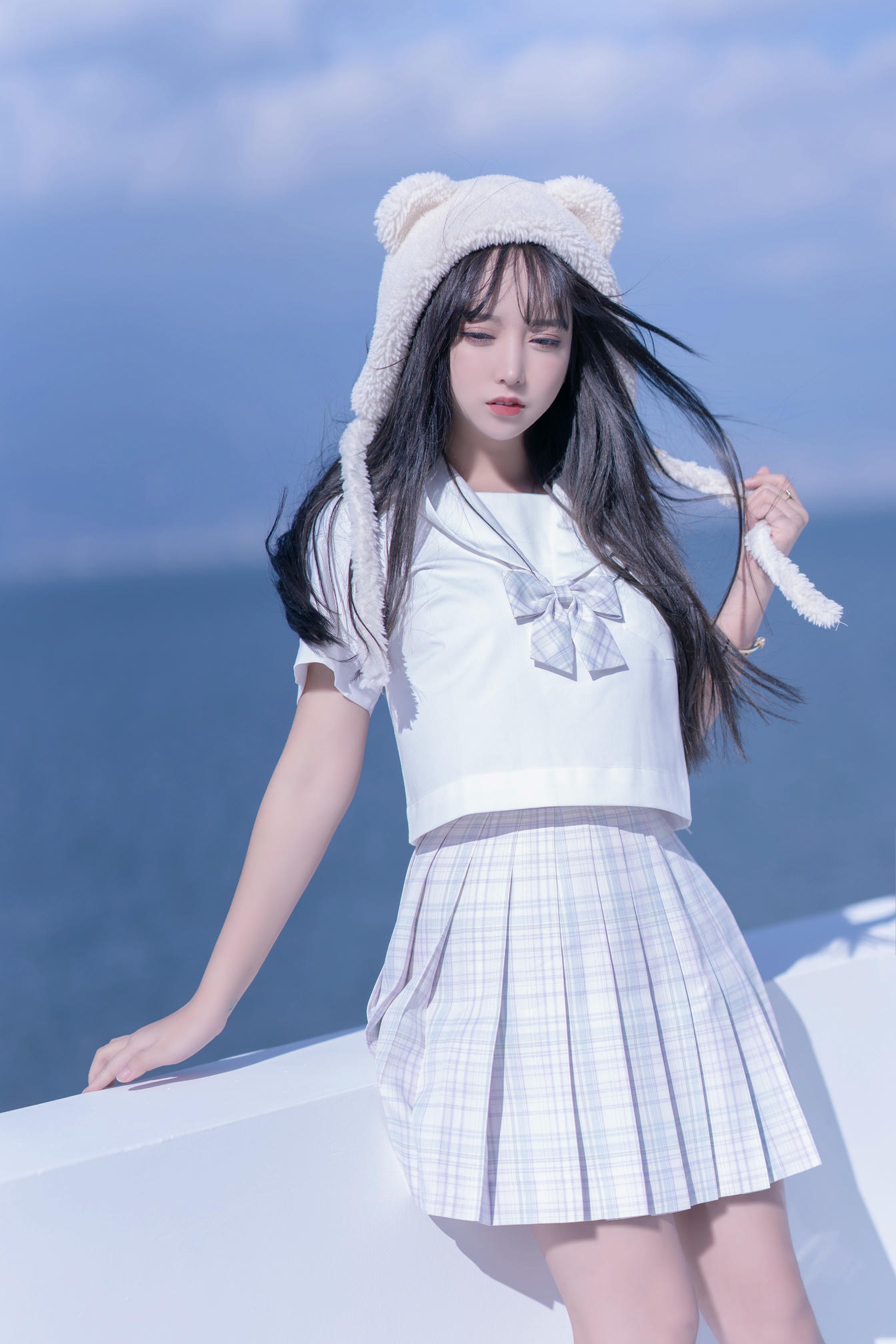 过期米线线喵 NO.070 天台JK [58P-86MB]_第1集