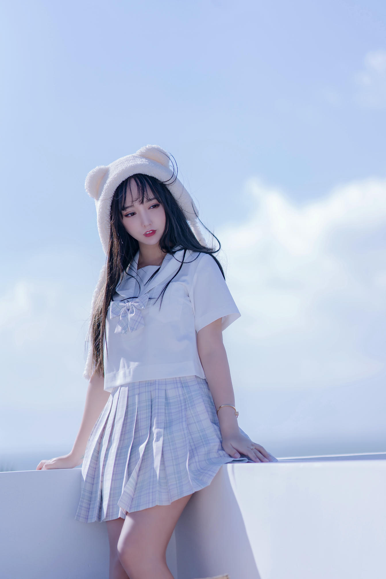 过期米线线喵 NO.070 天台JK [58P-86MB]_第1集