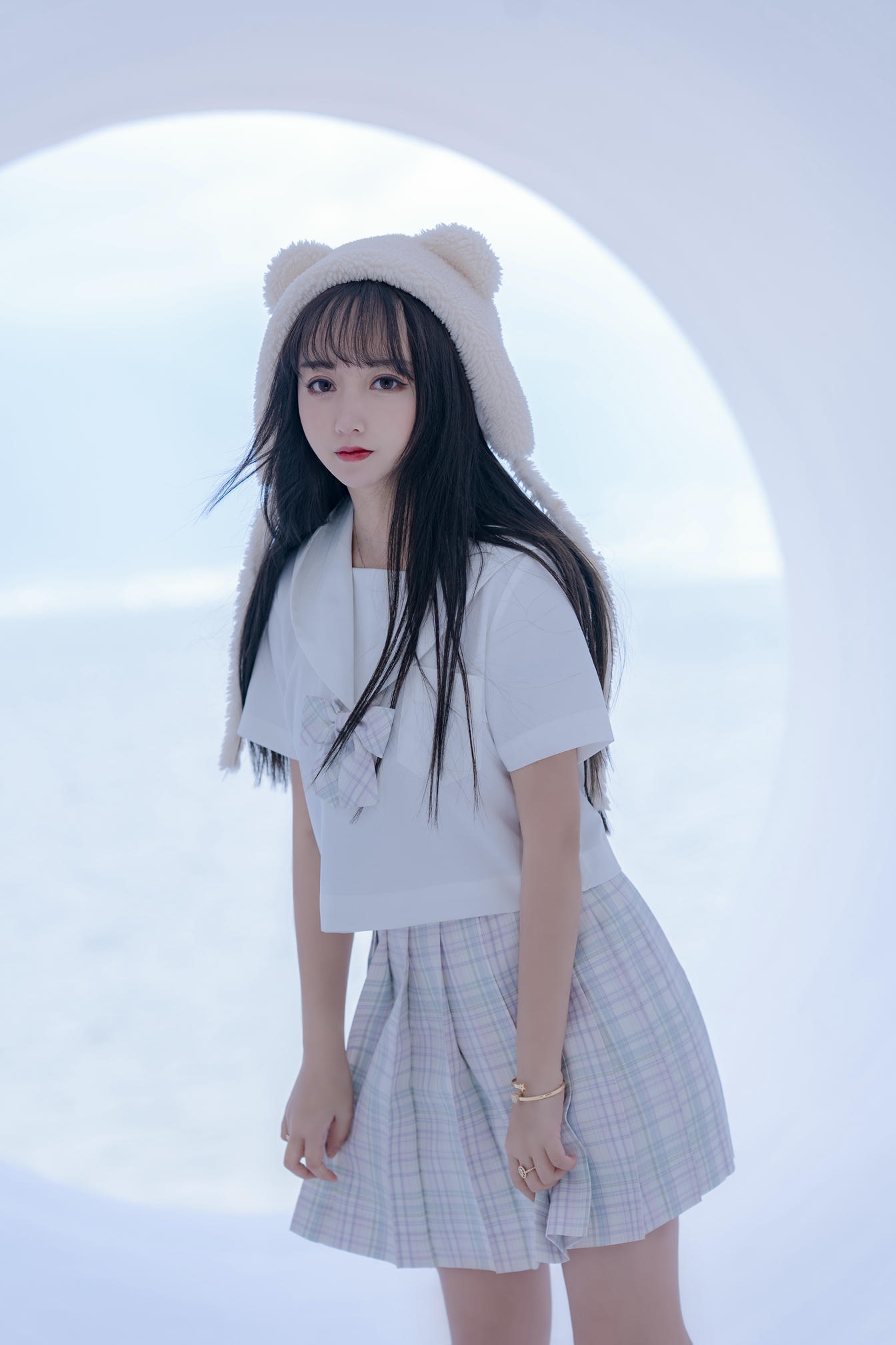 过期米线线喵 NO.070 天台JK [58P-86MB]_第2集