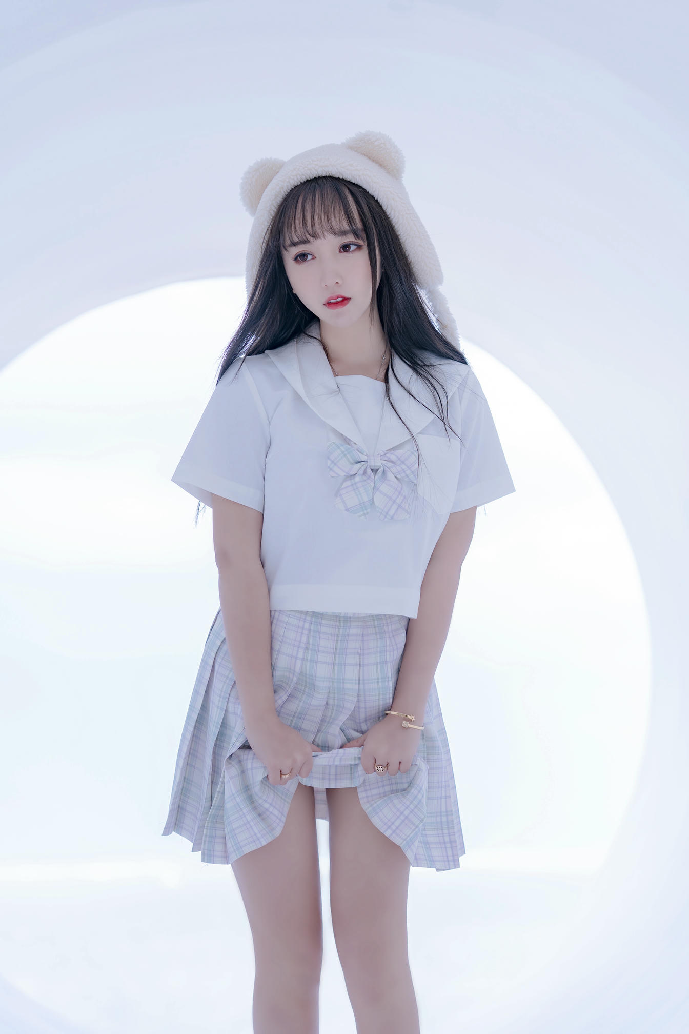 过期米线线喵 NO.070 天台JK [58P-86MB]_第3集