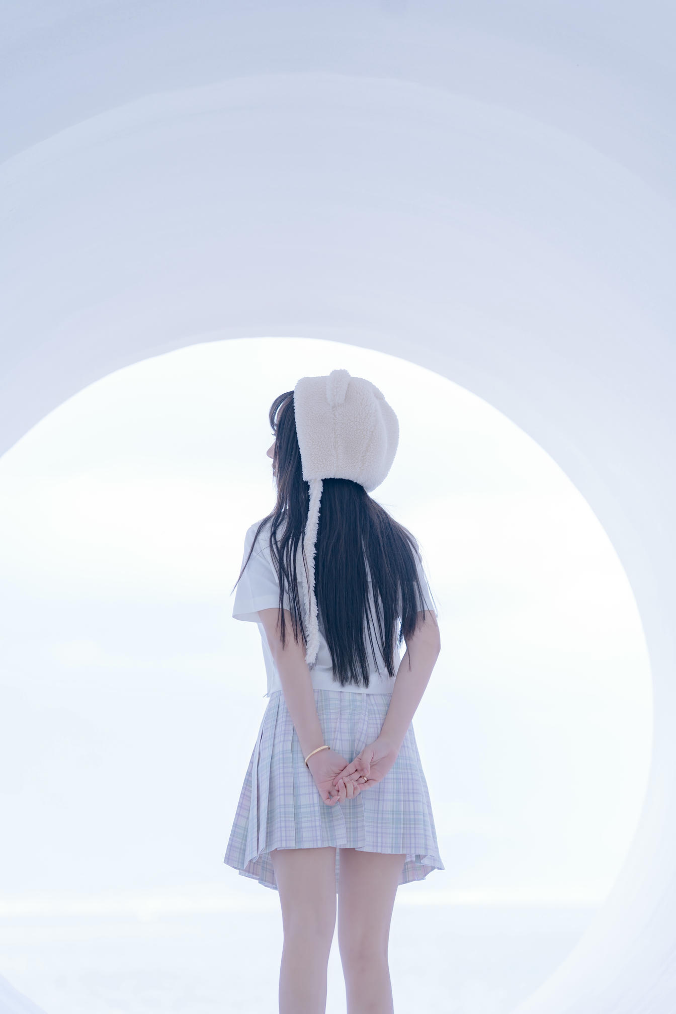 过期米线线喵 NO.070 天台JK [58P-86MB]_第3集