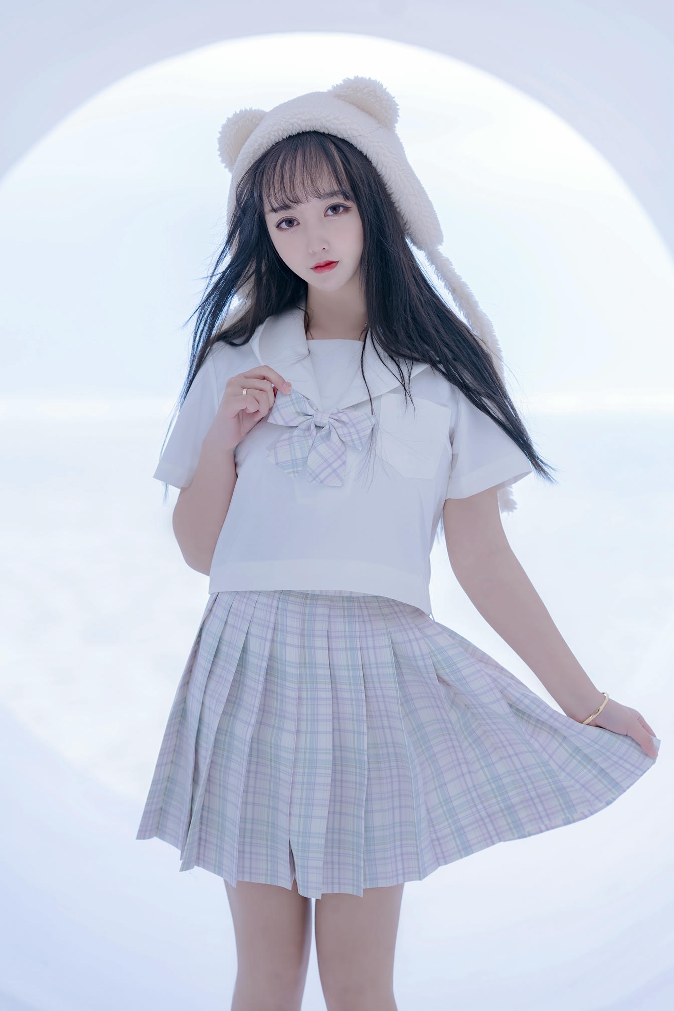 过期米线线喵 NO.070 天台JK [58P-86MB]_第3集