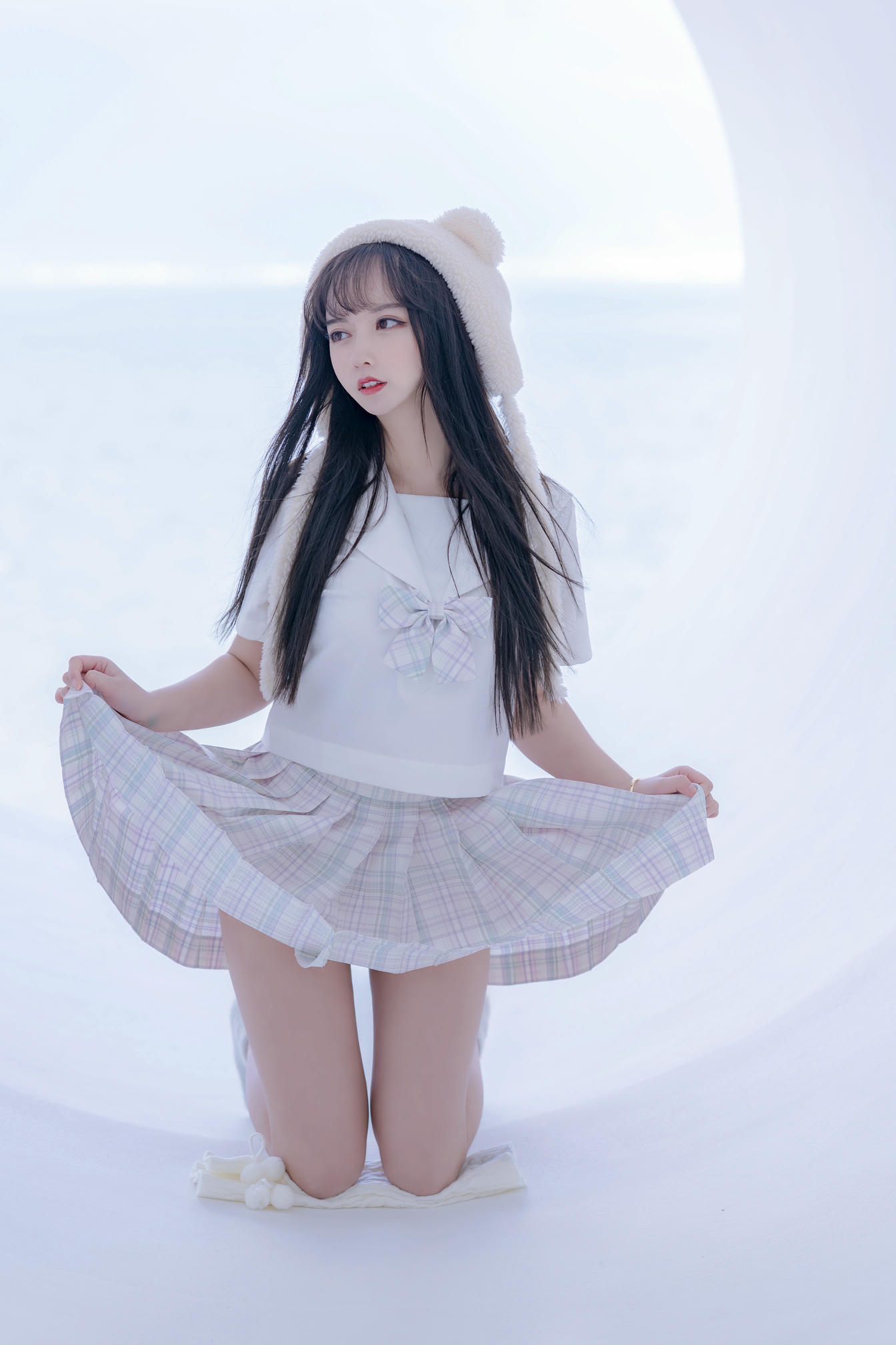 过期米线线喵 NO.070 天台JK [58P-86MB]_第3集