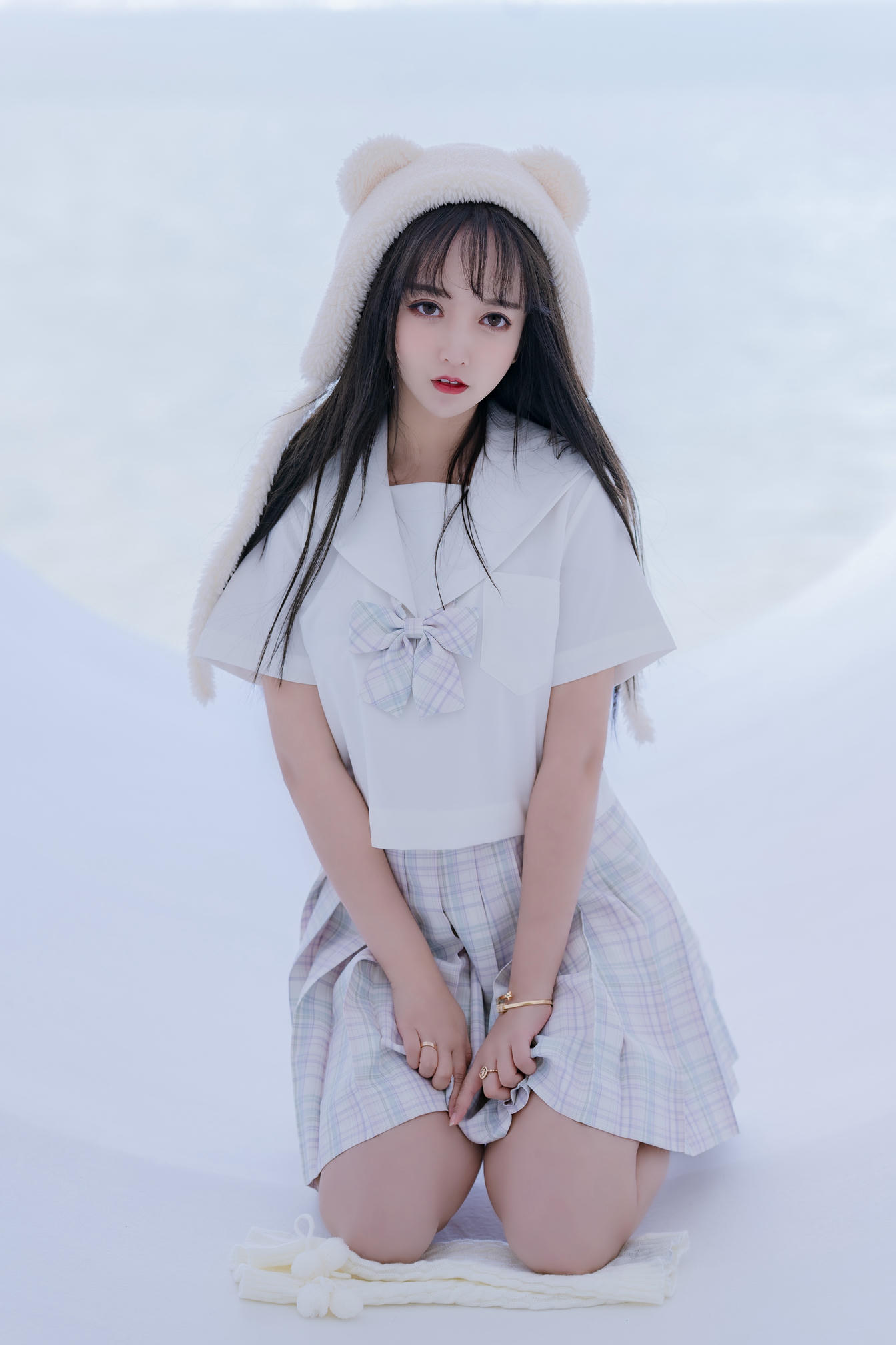 过期米线线喵 NO.070 天台JK [58P-86MB]_第3集